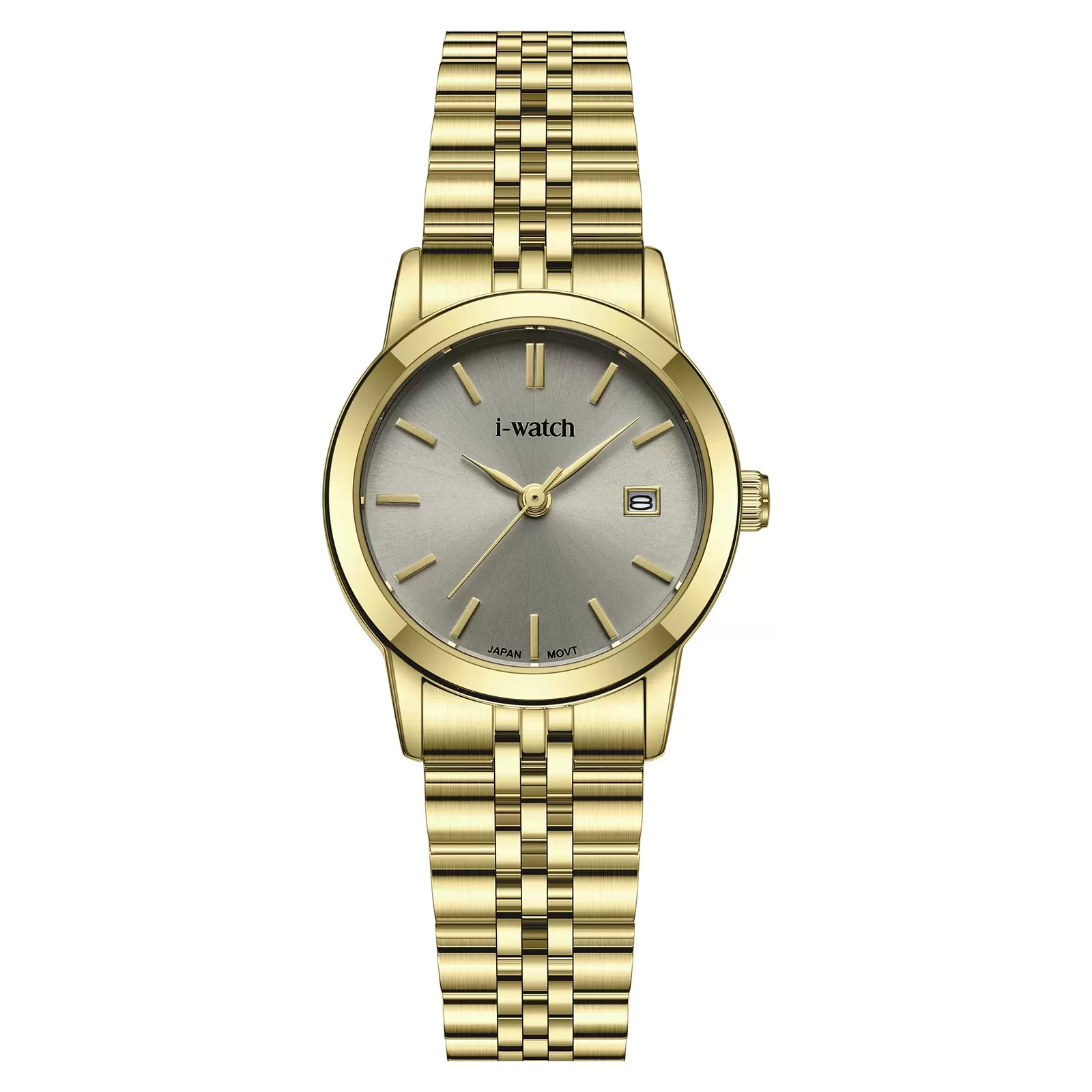 ساعت مچی iWatch مدل 190334L بند استیل طلایی