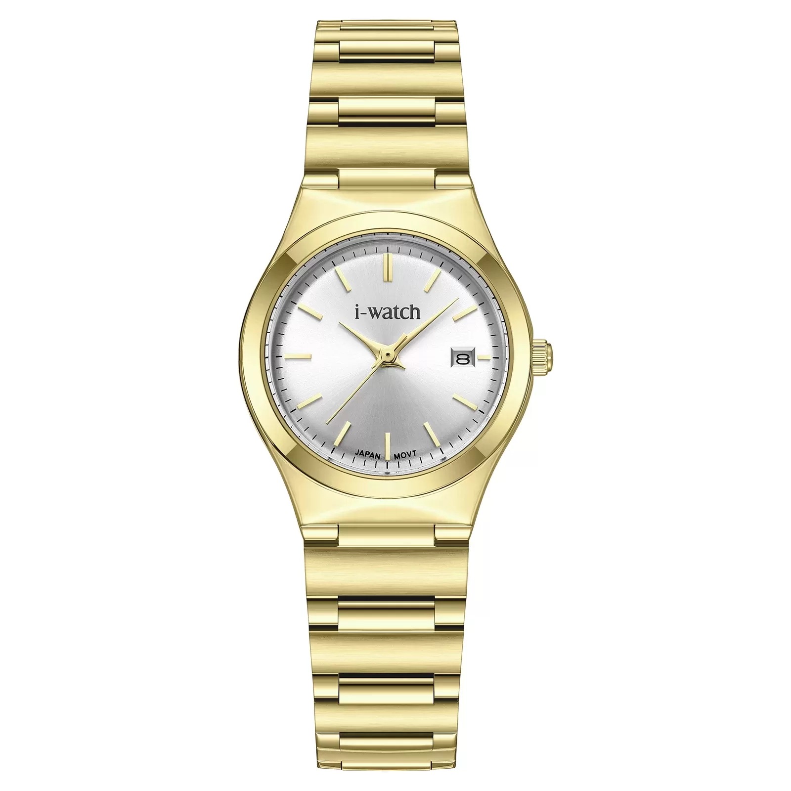 ساعت مچی iWatch مدل 190330L بند استیل طلایی
