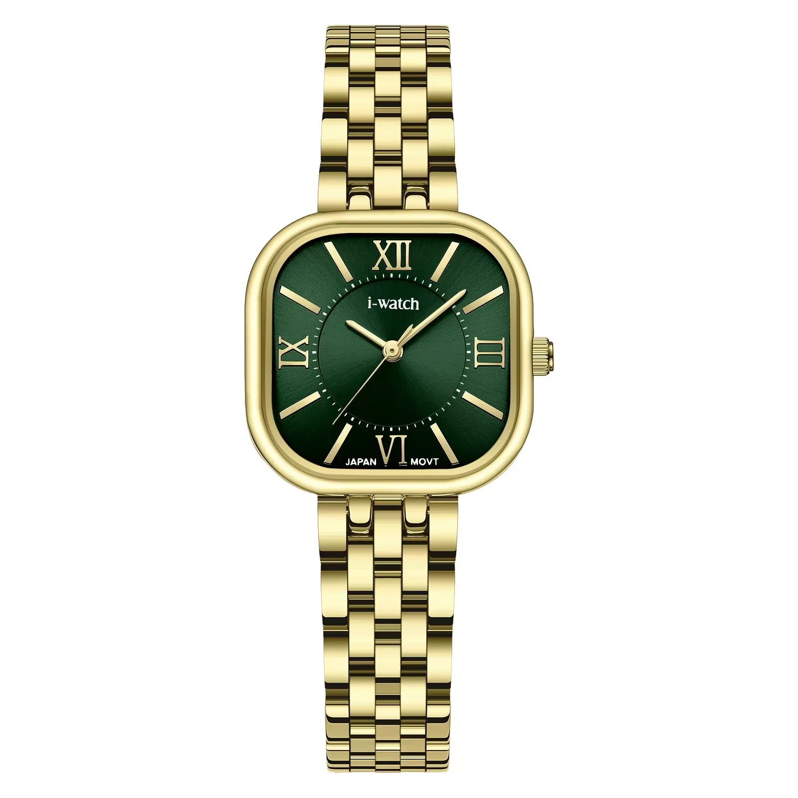 ساعت مچی زنانه iWatch مدل 190287L طلایی بند استیل