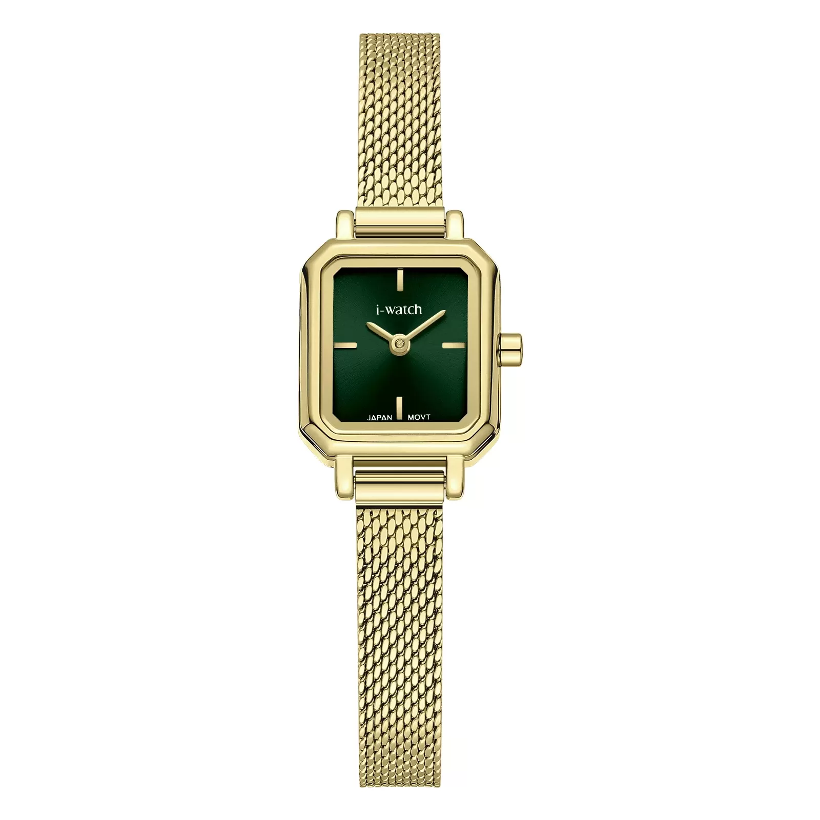ساعت مچی زنانه iWatch مدل 190337L بند استیل طلایی