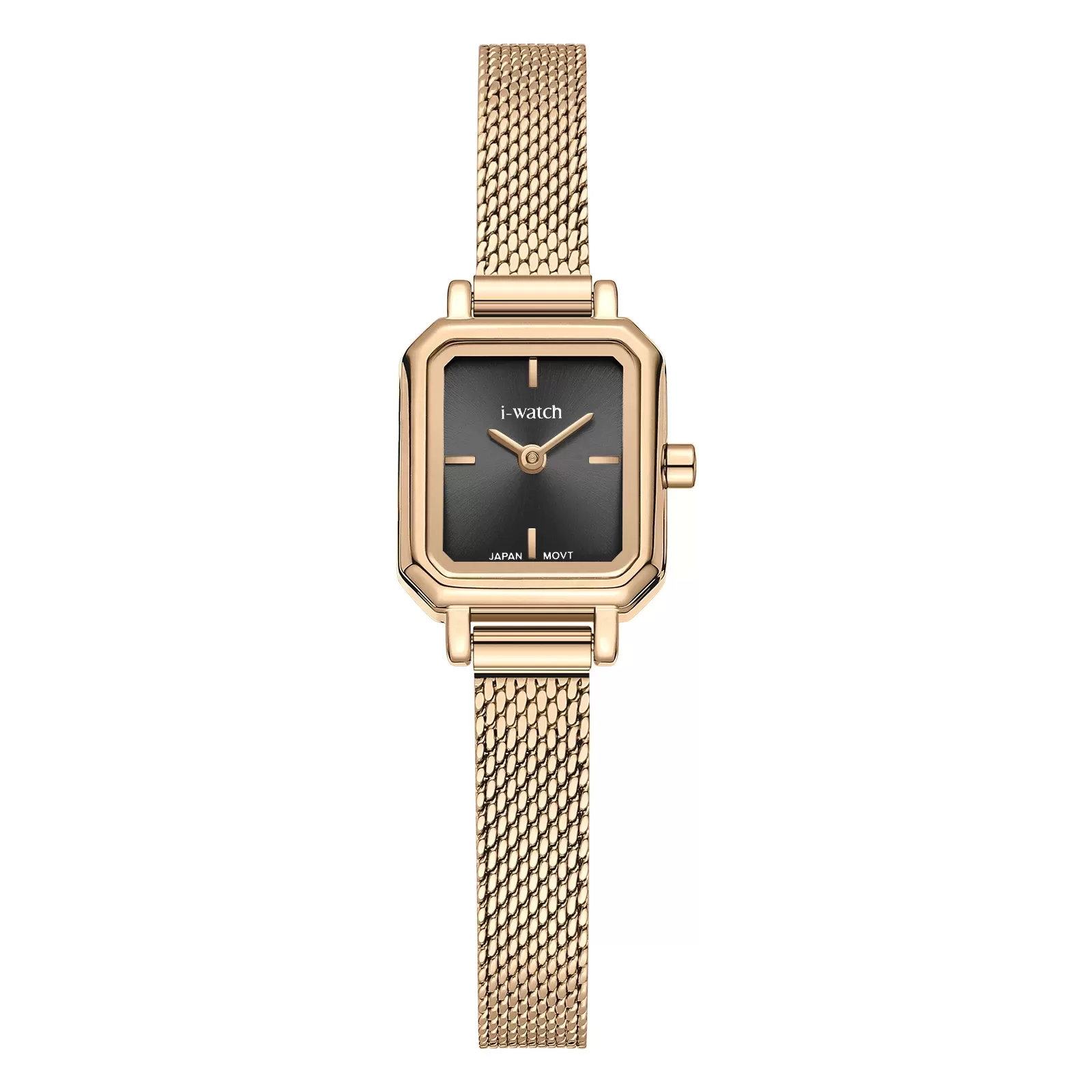 ساعت مچی زنانه iWatch مدل 190337L بند استیل طلایی