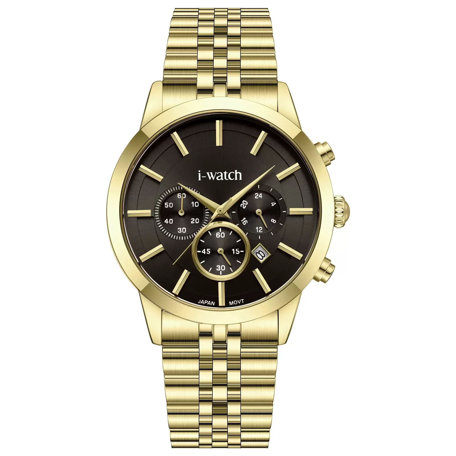 ساعت مچی iWatch مدل 190307M بند استیل طلایی