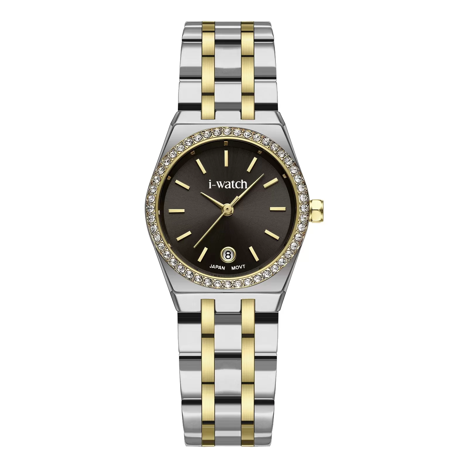 ساعت مچی زنانه برند iWatch مدل 190331LD بند استیل طلایی