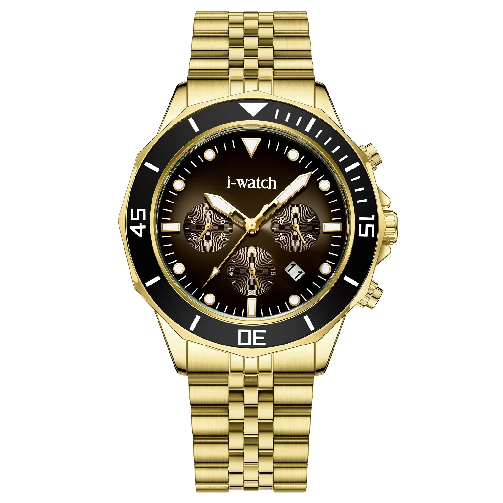 ساعت مچی مردانه iWatch مدل 190302M دو رنگ استیل