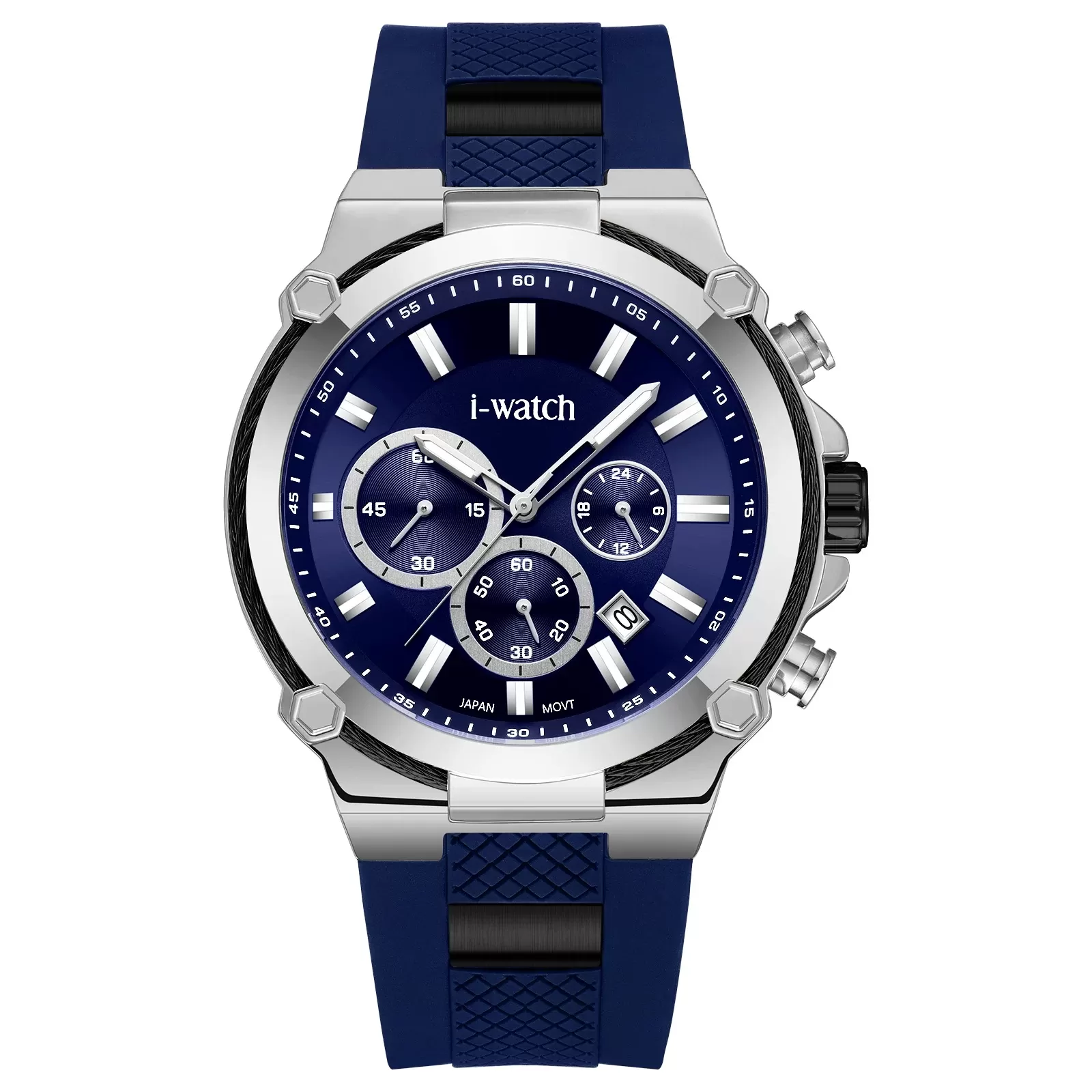ساعت مچی iWatch مدل 190312M بند سیلیکونی سبز و بدنه طلایی