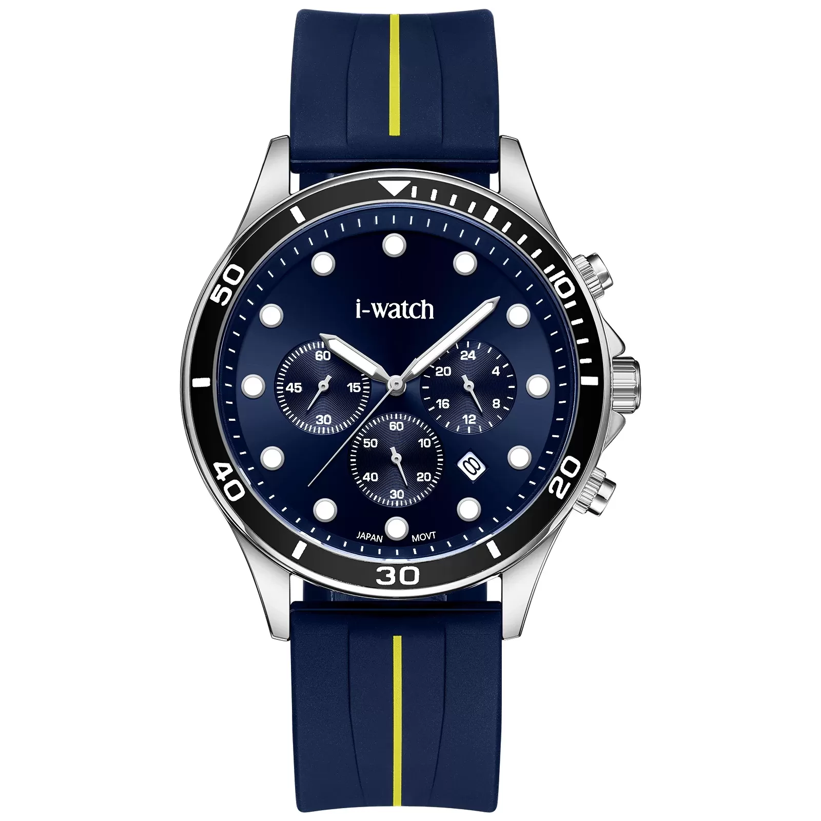 ساعت مچی مردانه برند iWatch مدل 190316M بند سیلیکونی سبز