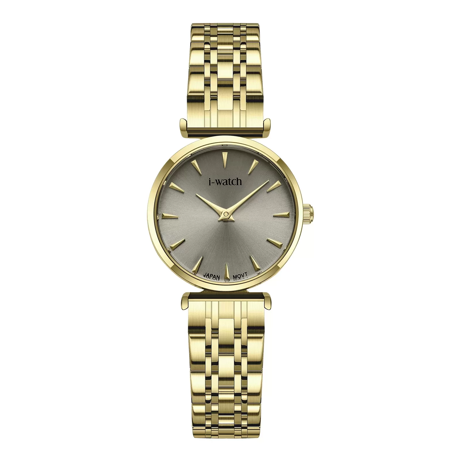 ساعت مچی زنانه iWatch مدل 190293L بند استیل طلایی