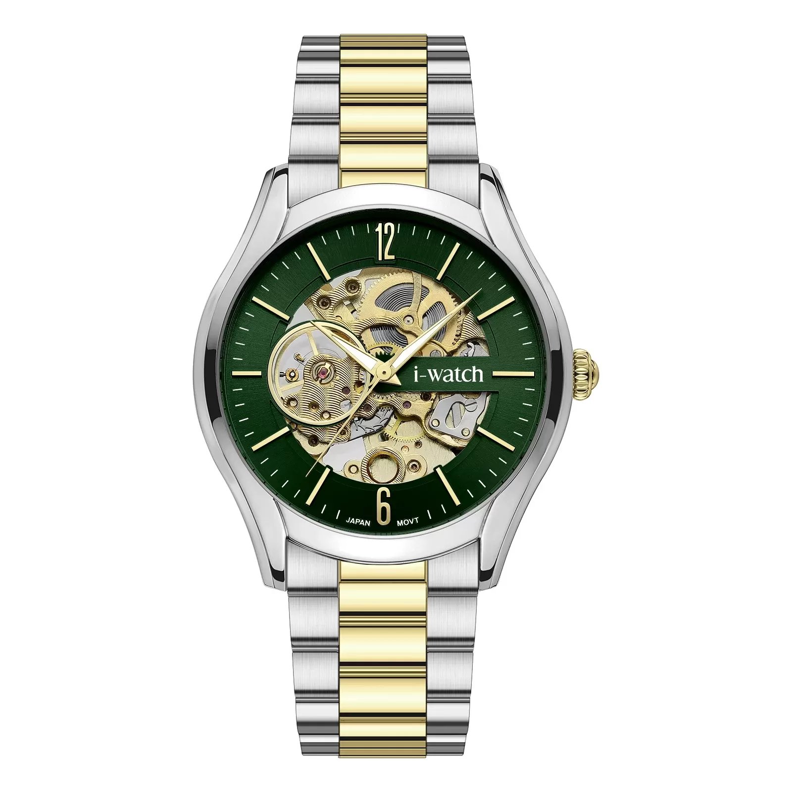 ساعت مچی iWatch مدل 190308M بند استیل طلایی