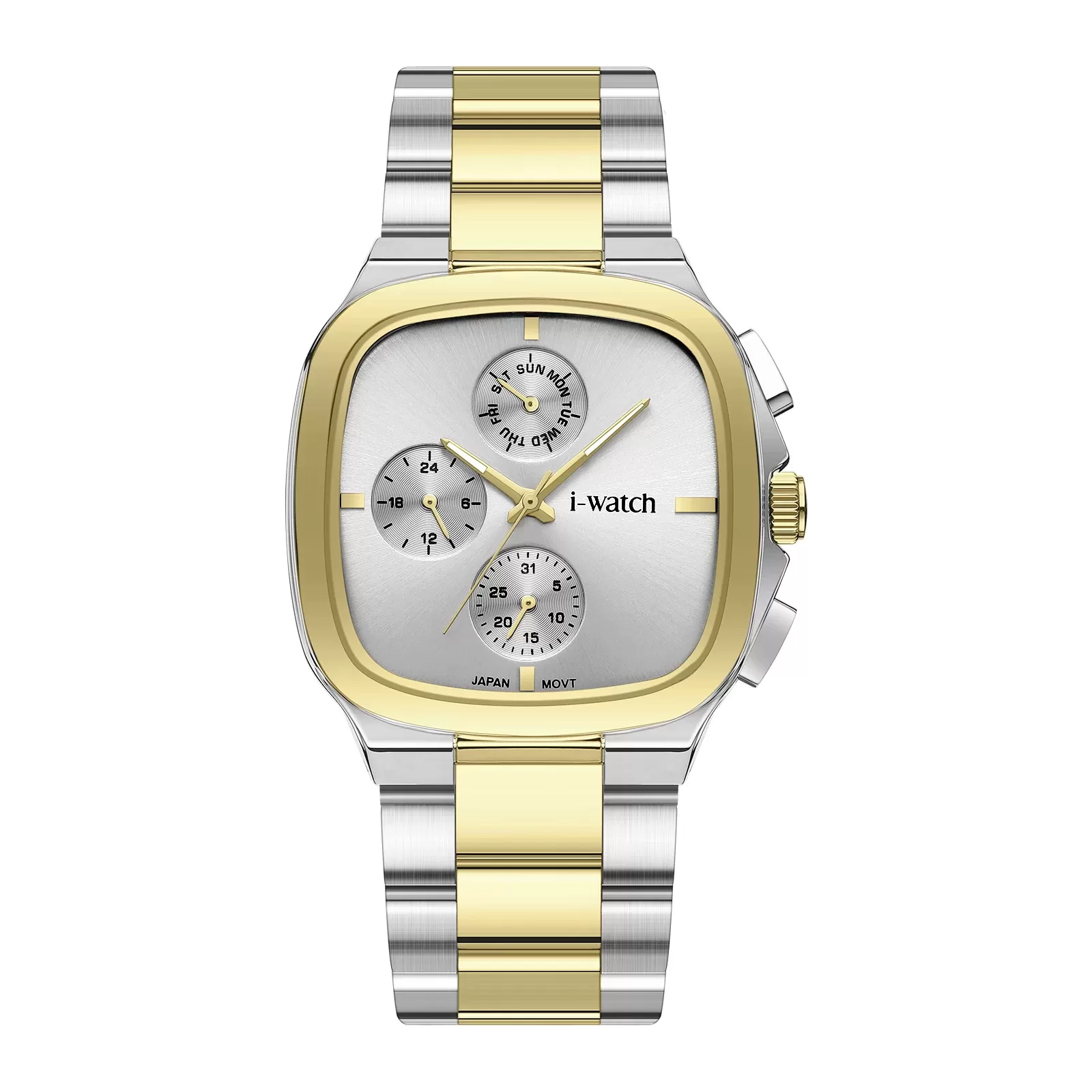 ساعت مچی iWatch مدل 190336M بند استیل طلایی