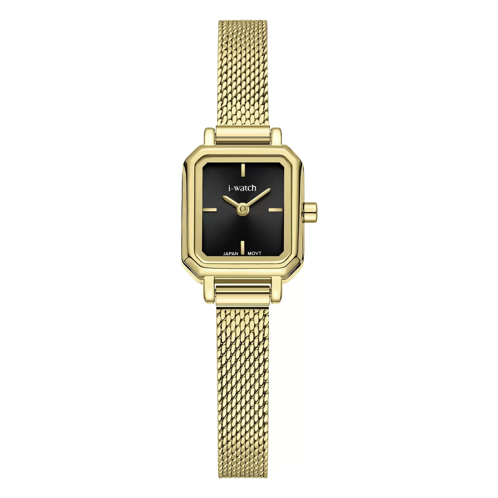 ساعت مچی زنانه iWatch مدل 190337L بند استیل طلایی