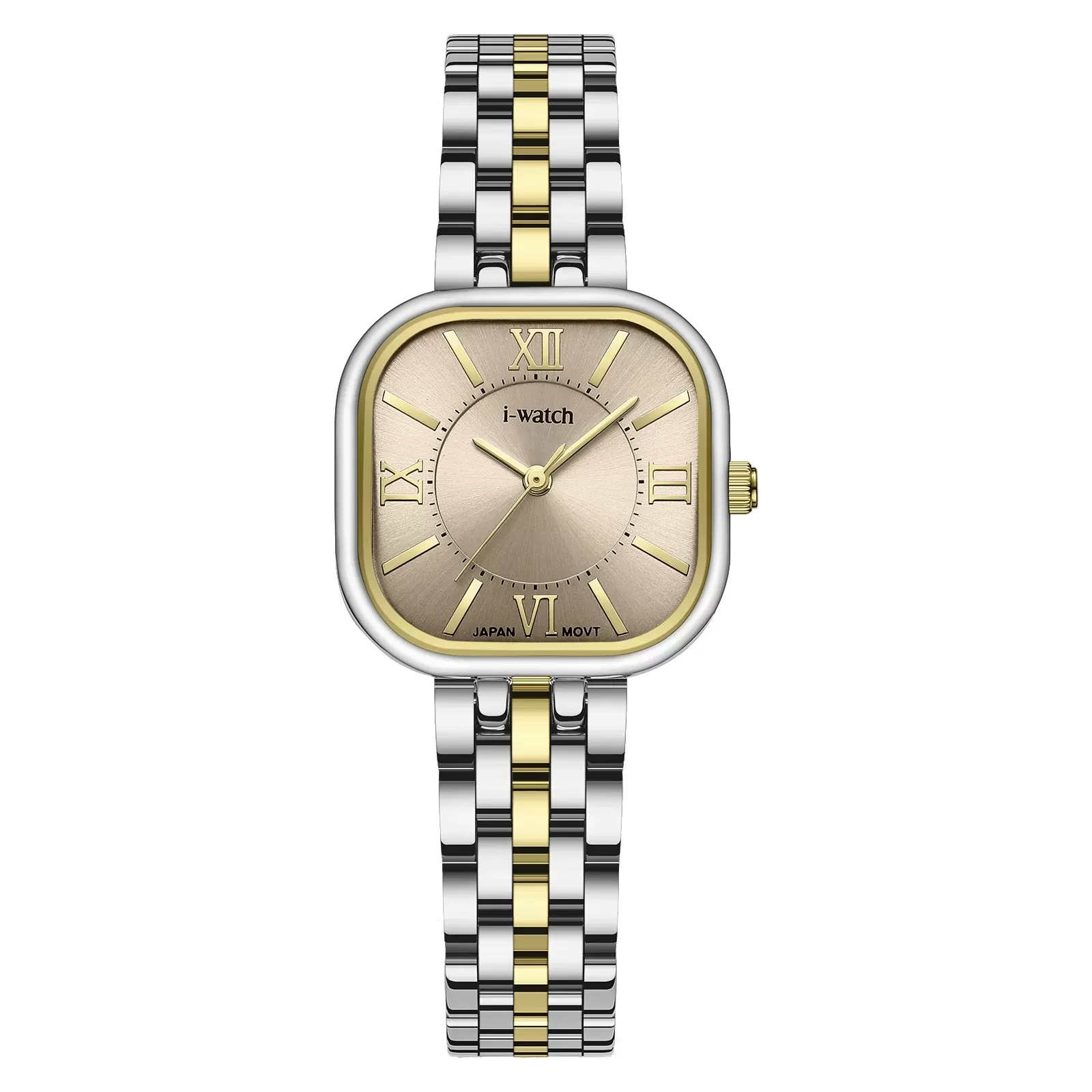 ساعت مچی زنانه iWatch مدل 190287L طلایی بند استیل