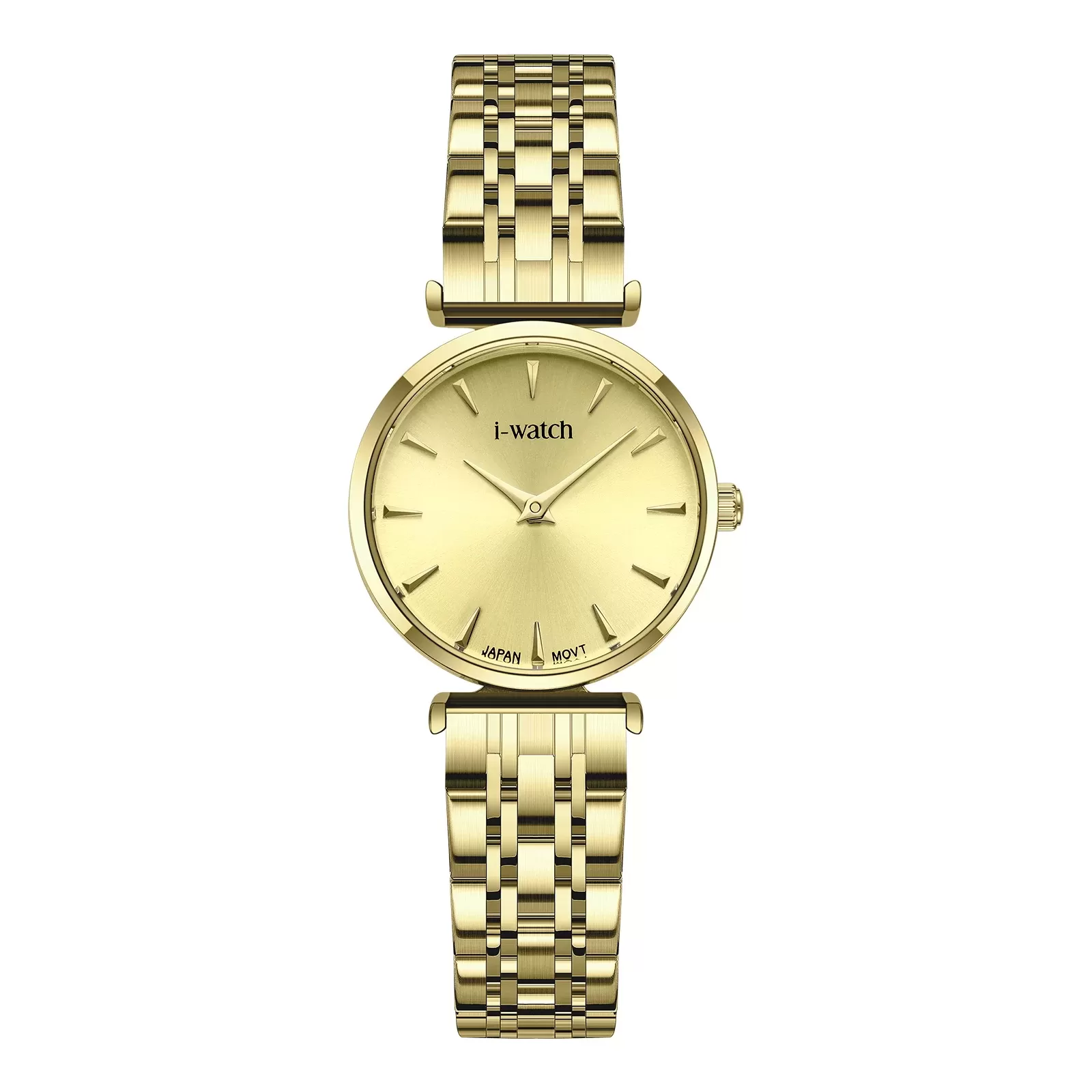 ساعت مچی زنانه iWatch مدل 190293L بند استیل طلایی