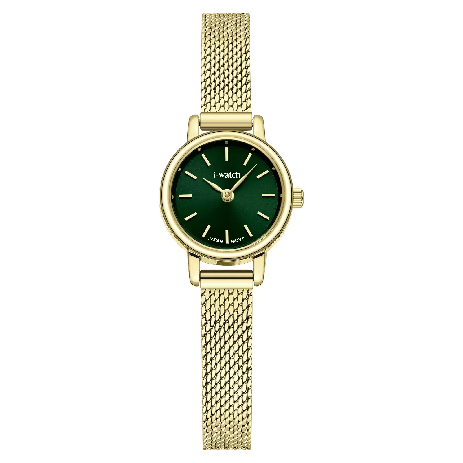 ساعت مچی زنانه برند iWatch مدل 190338L بند استیل طلایی