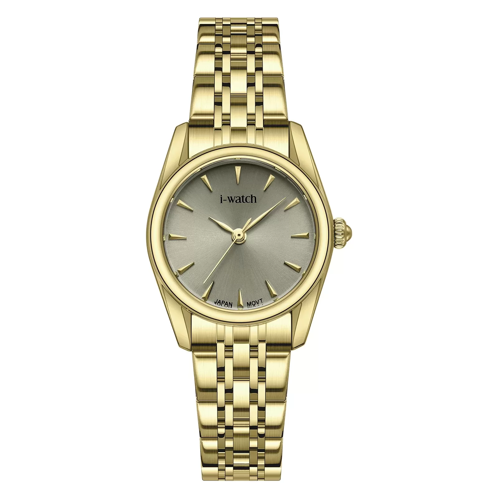 ساعت مچی زنانه iWatch مدل 190290L طلایی بند استیل
