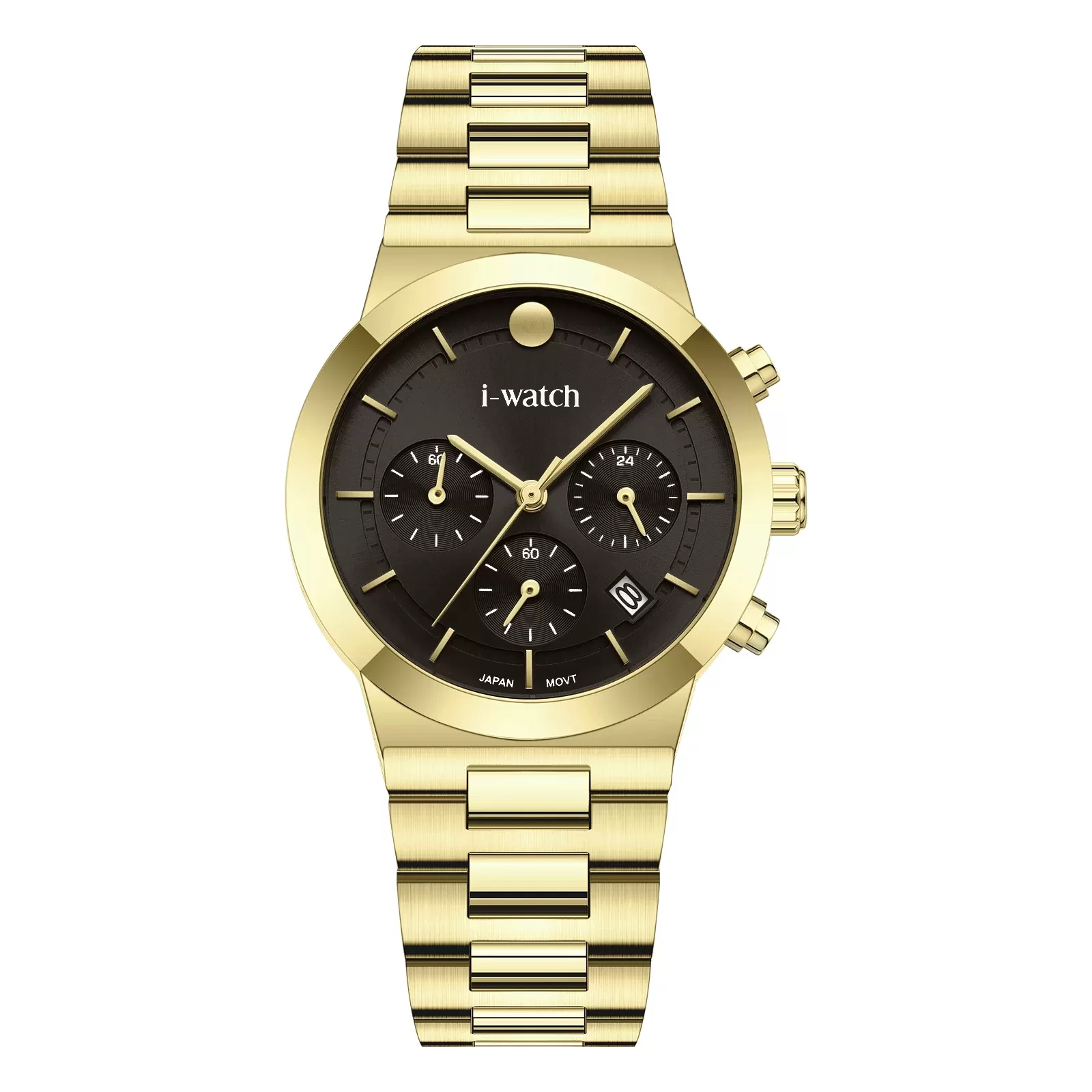 ساعت مچی iWatch مدل 190321L بند استیل طلایی