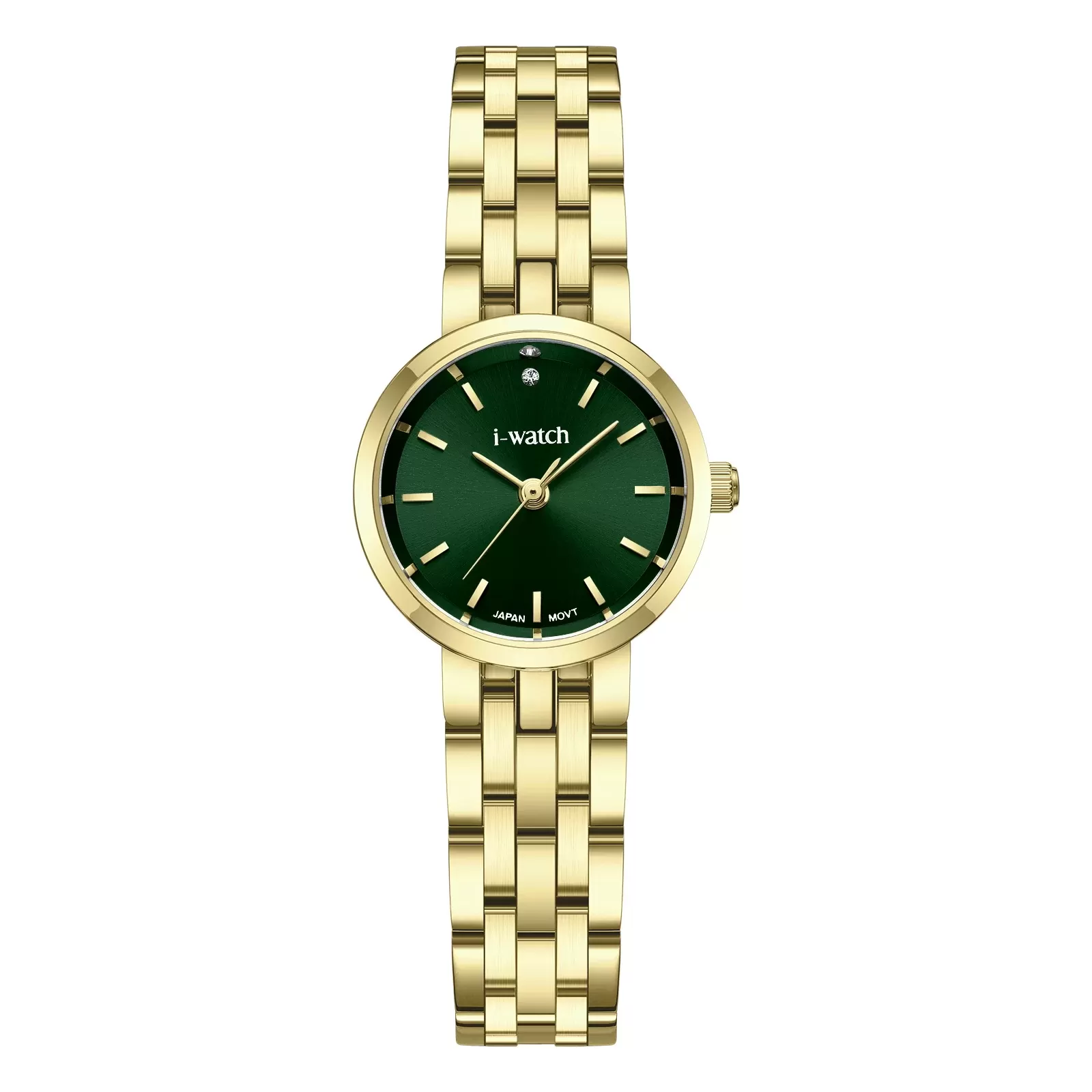 ساعت مچی زنانه برند iWatch مدل 190284L طلایی بند استیل