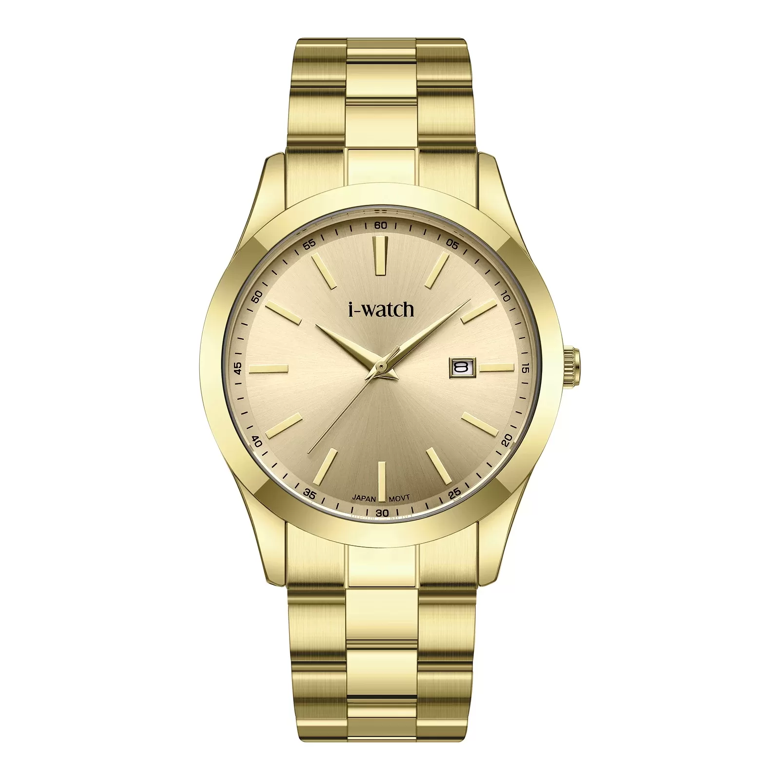 ساعت مچی iWatch مدل 190335M بند استیل طلایی