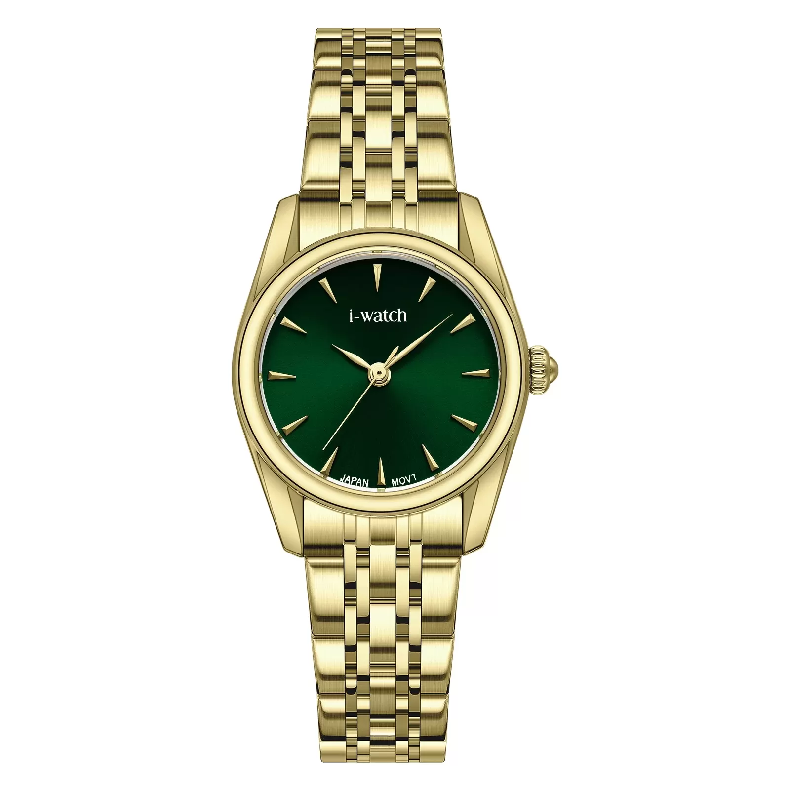 ساعت مچی زنانه iWatch مدل 190290L طلایی بند استیل