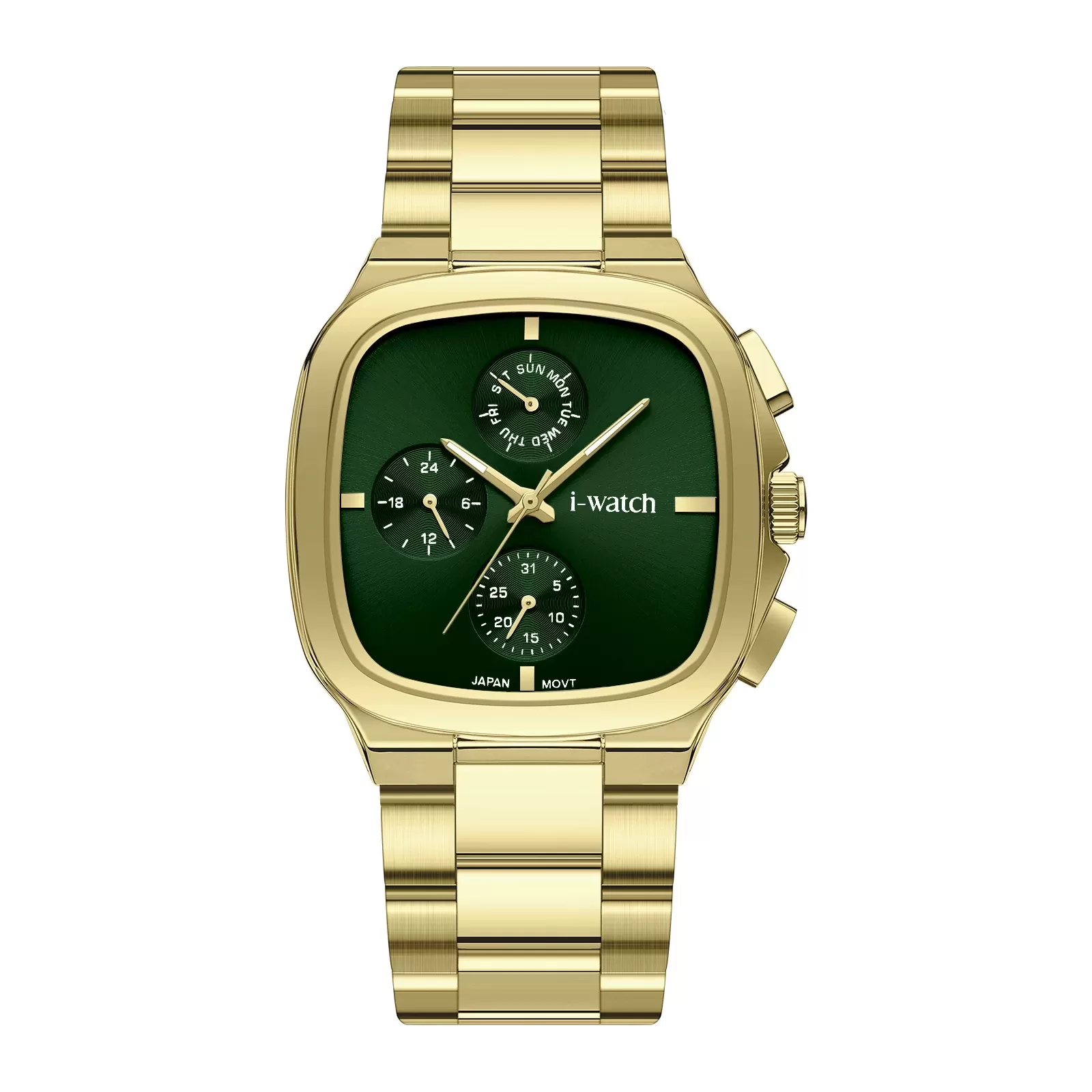ساعت مچی iWatch مدل 190336M بند استیل طلایی
