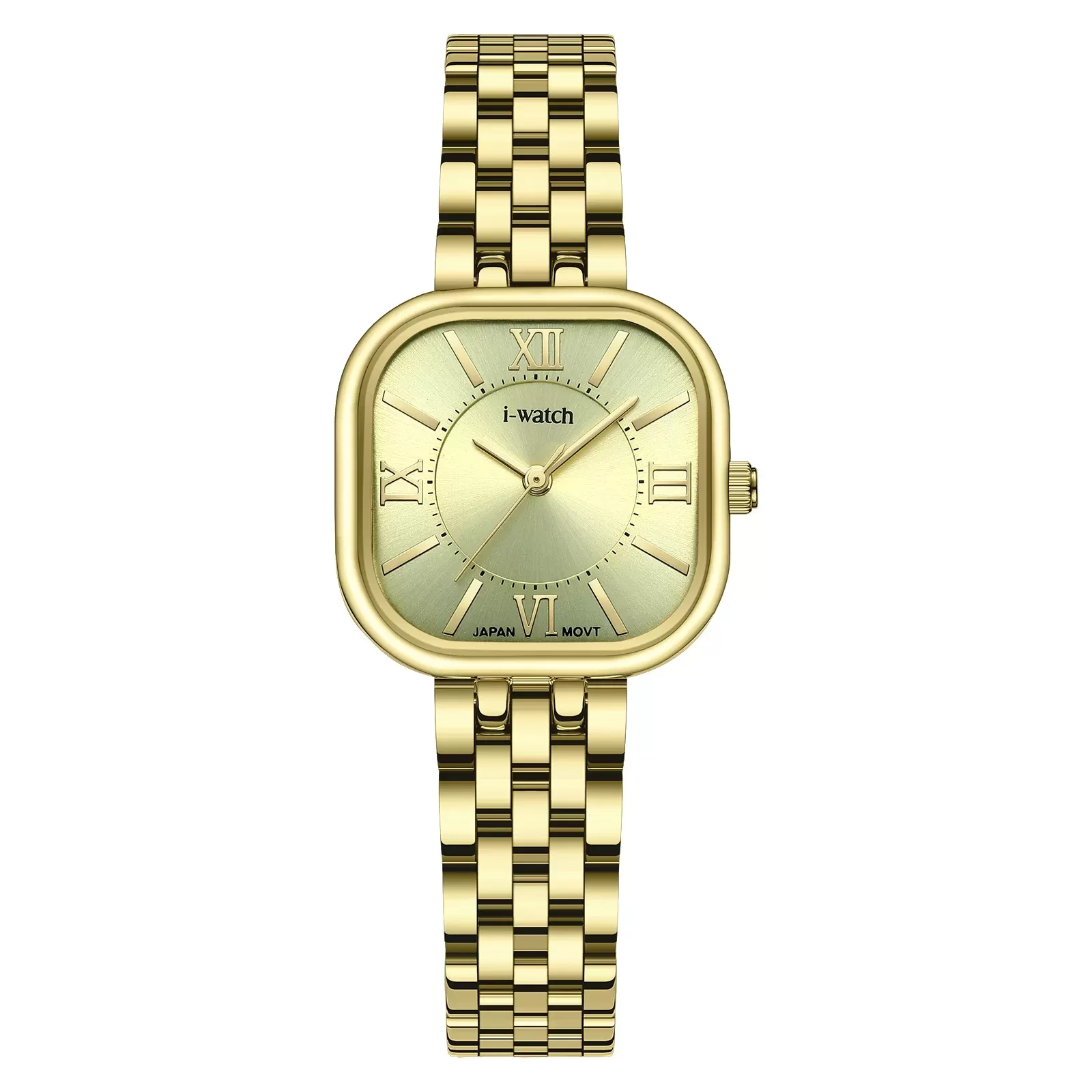 ساعت مچی زنانه iWatch مدل 190287L طلایی بند استیل