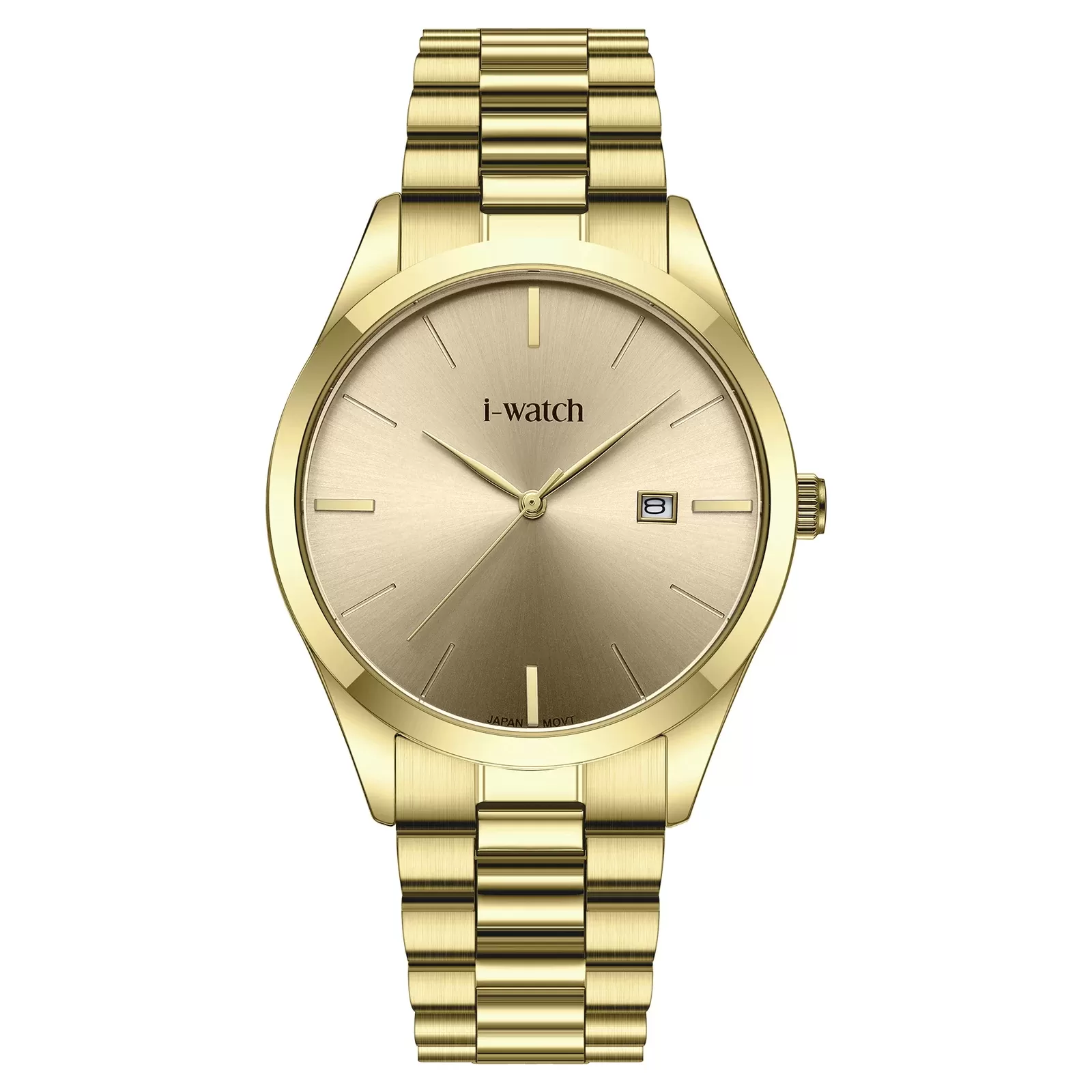 ساعت مچی iWatch مدل 190333M بند استیل طلایی