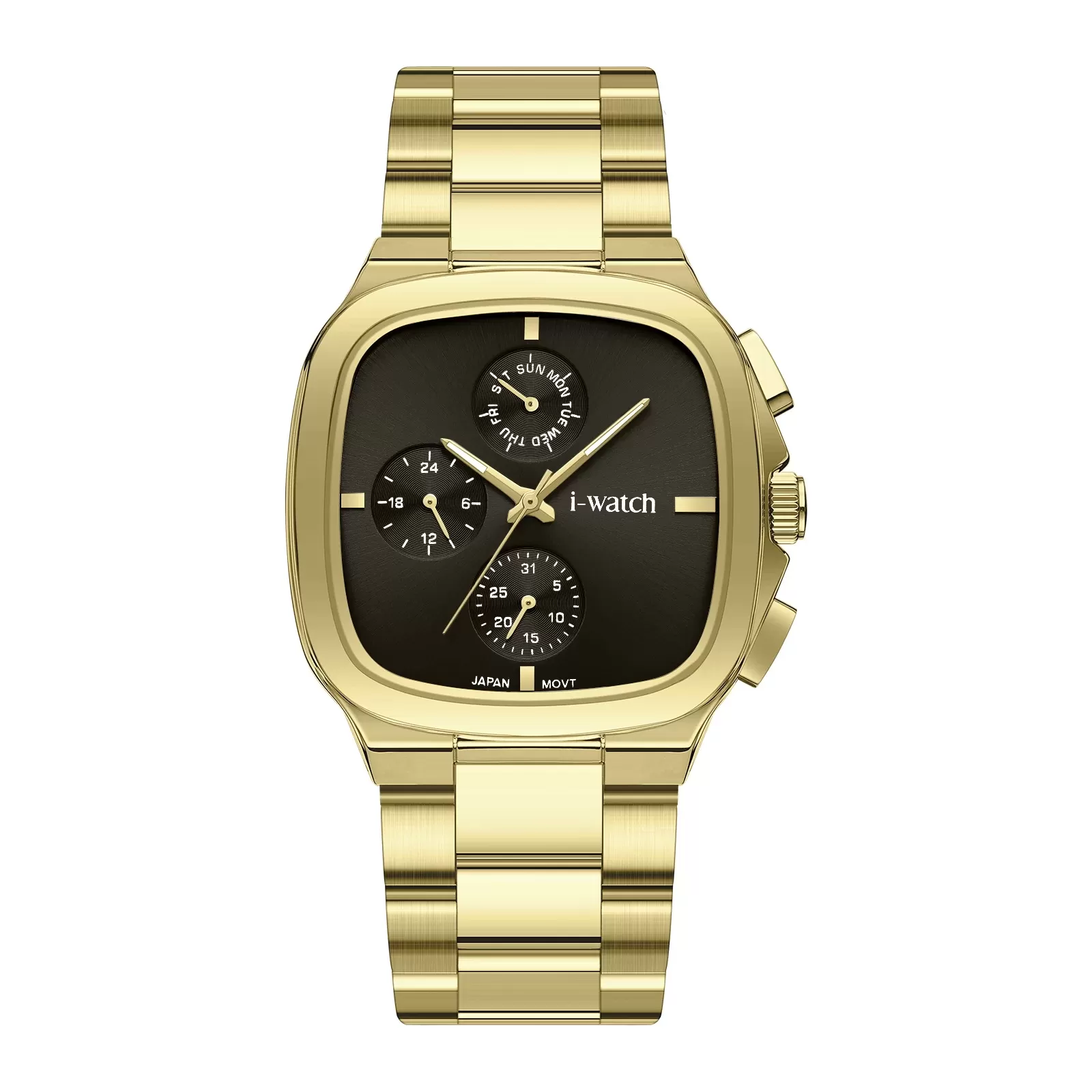 ساعت مچی iWatch مدل 190336M بند استیل طلایی