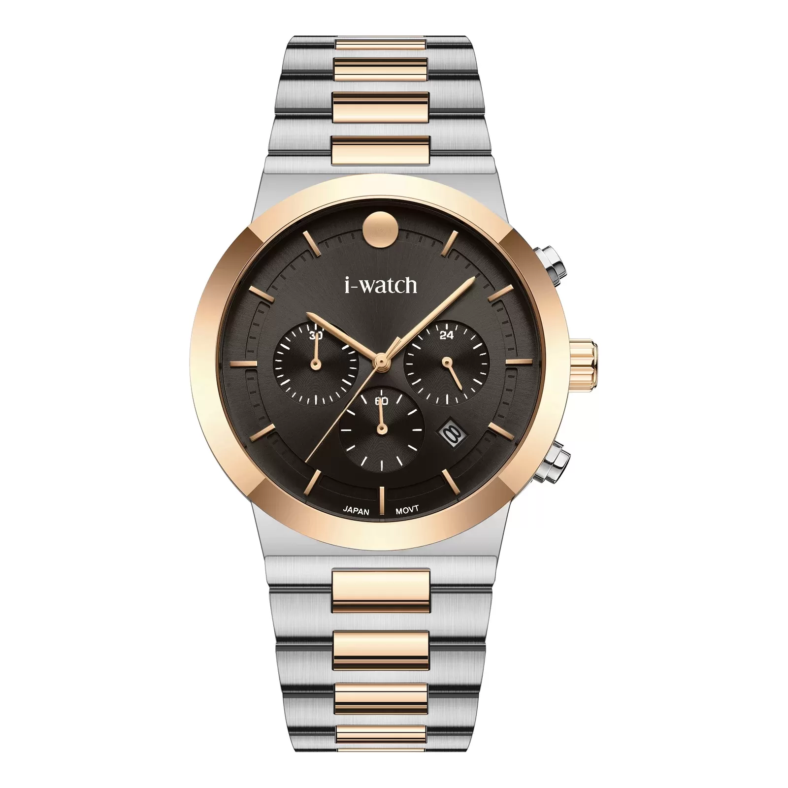 ساعت مچی برند iWatch مدل 190321M بند استیل طلایی