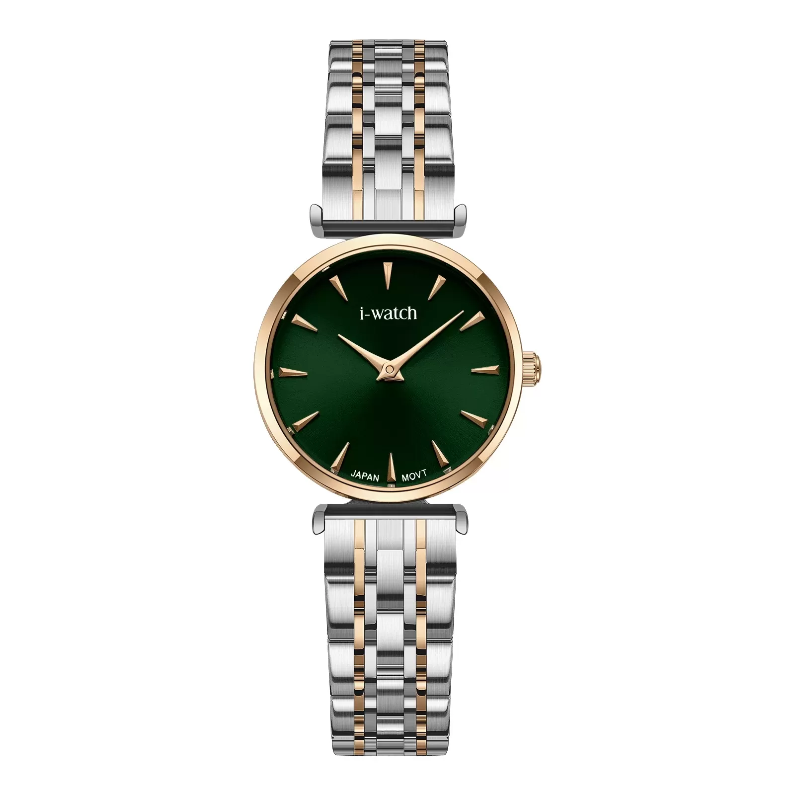ساعت مچی زنانه iWatch مدل 190293L بند استیل طلایی