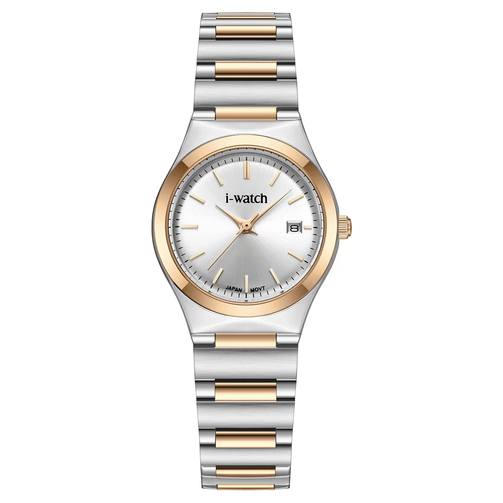 ساعت مچی iWatch مدل 190330L بند استیل طلایی