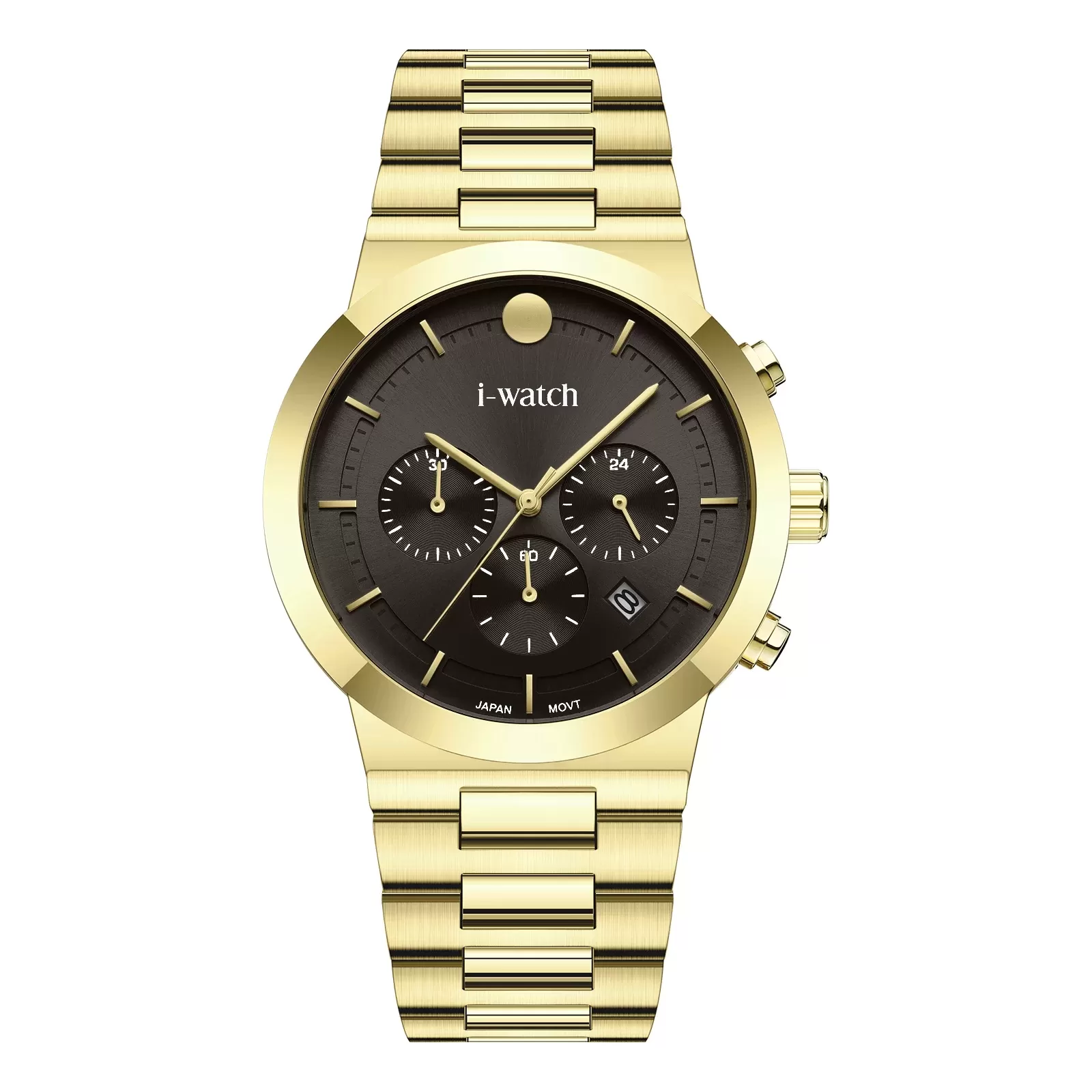 ساعت مچی برند iWatch مدل 190321M بند استیل طلایی