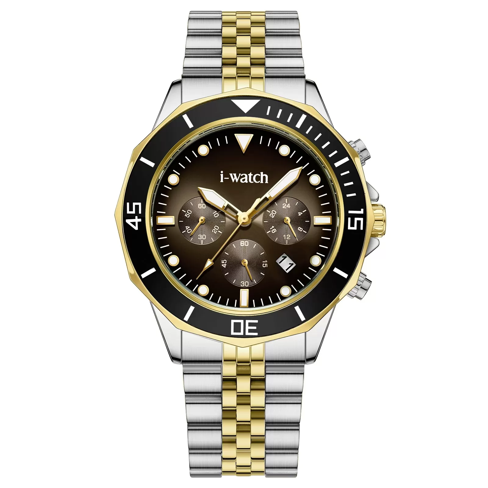 ساعت مچی مردانه iWatch مدل 190302M دو رنگ استیل