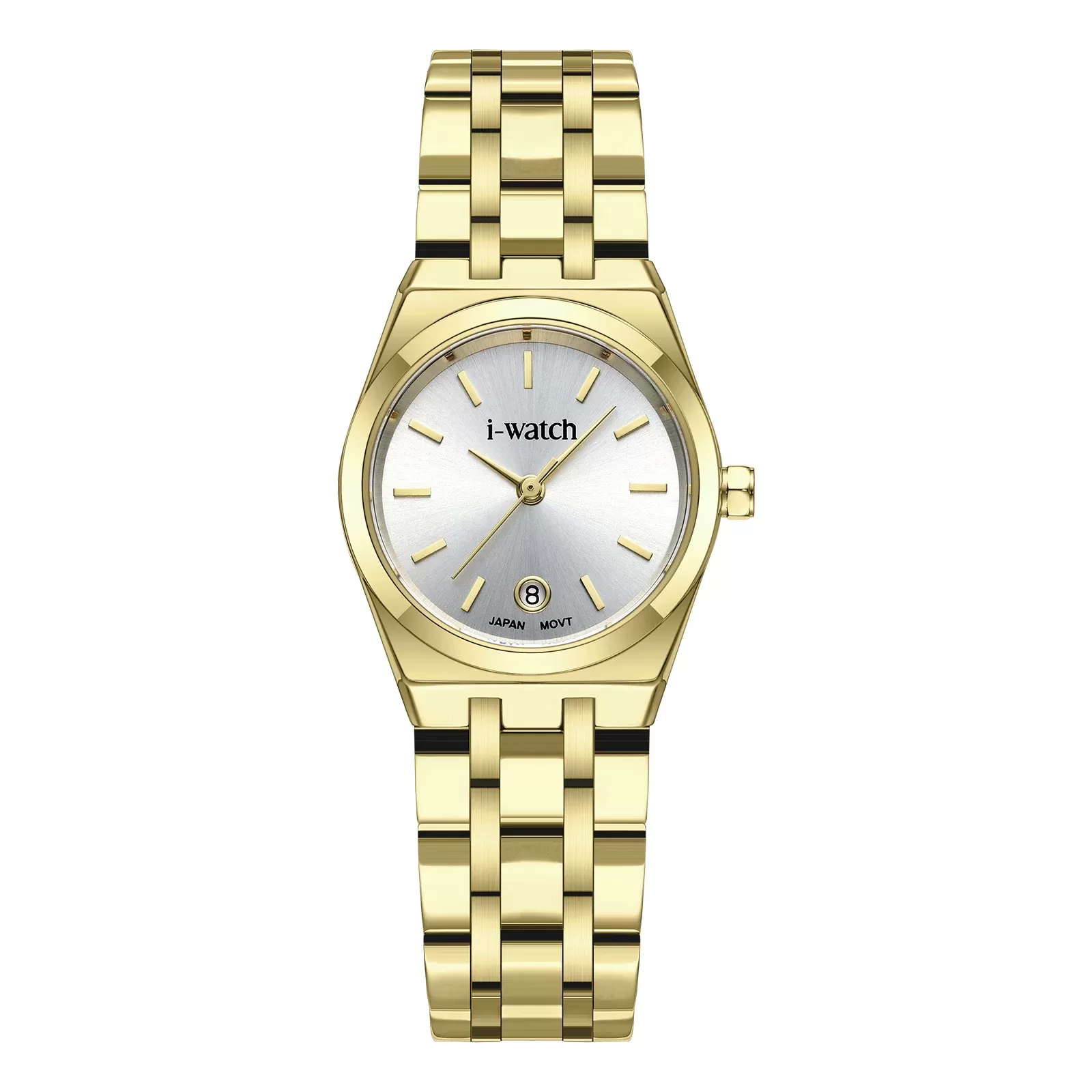 ساعت مچی iWatch مدل 190331L طلایی بند استیل