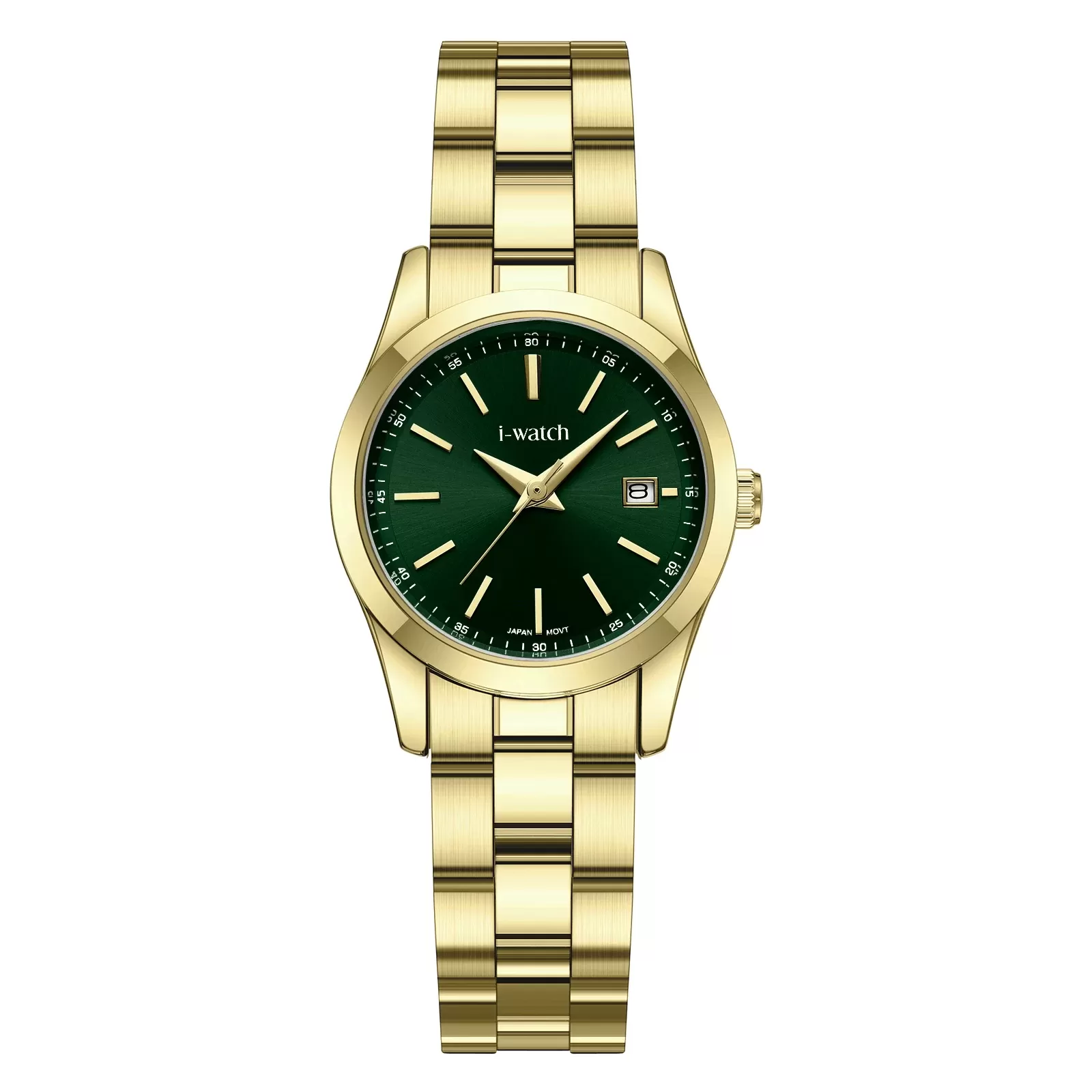 ساعت مچی iWatch مدل 190335L بند استیل طلایی