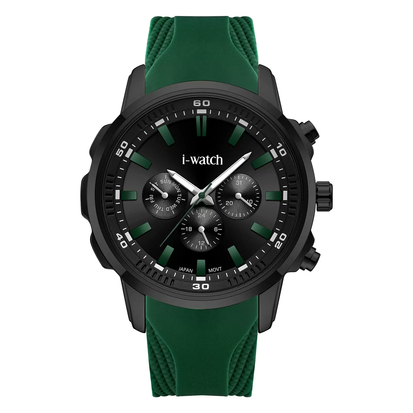 ساعت مچی iWatch مدل 190327M بند سیلیکونی سبز