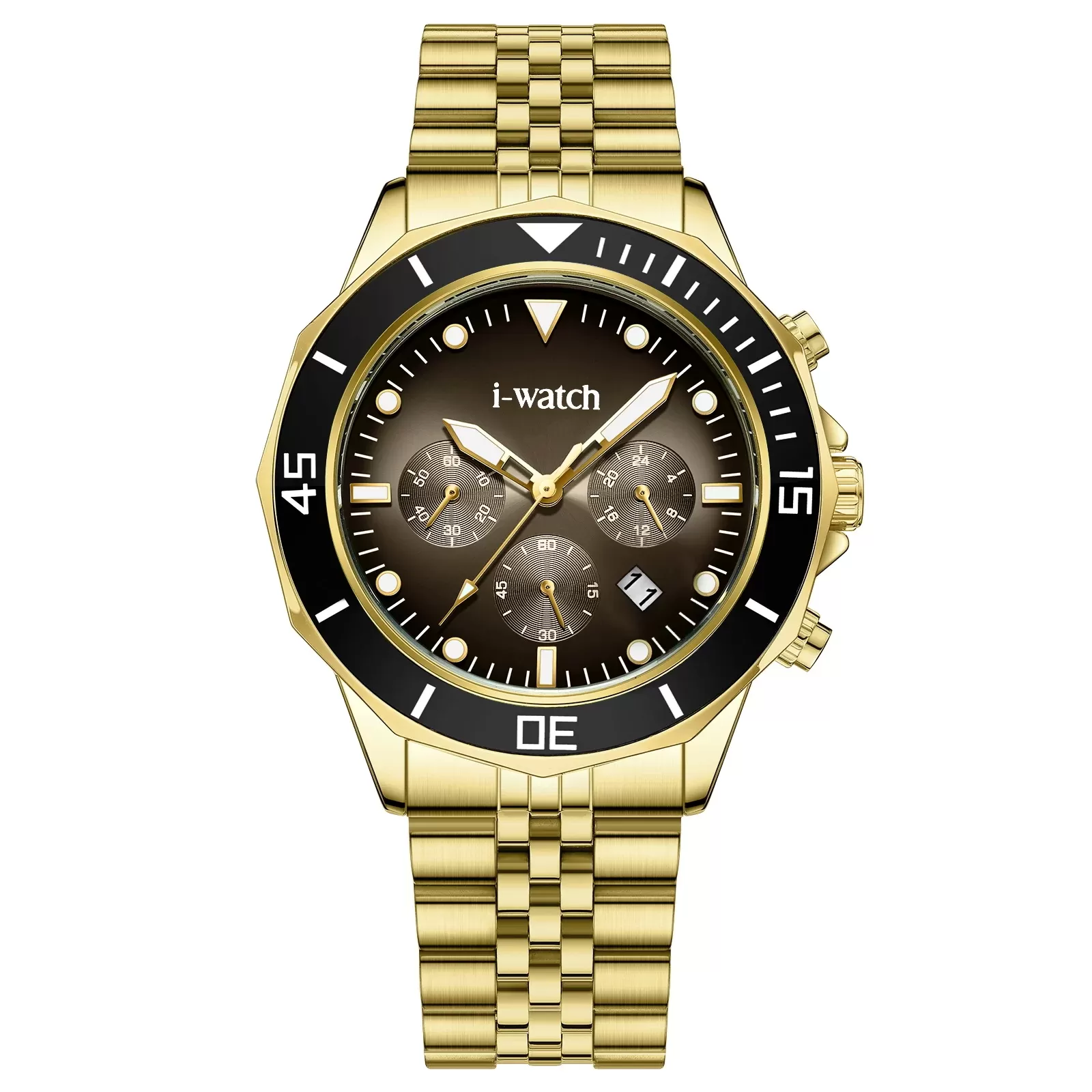 ساعت مچی مردانه iWatch مدل 190302M دو رنگ استیل