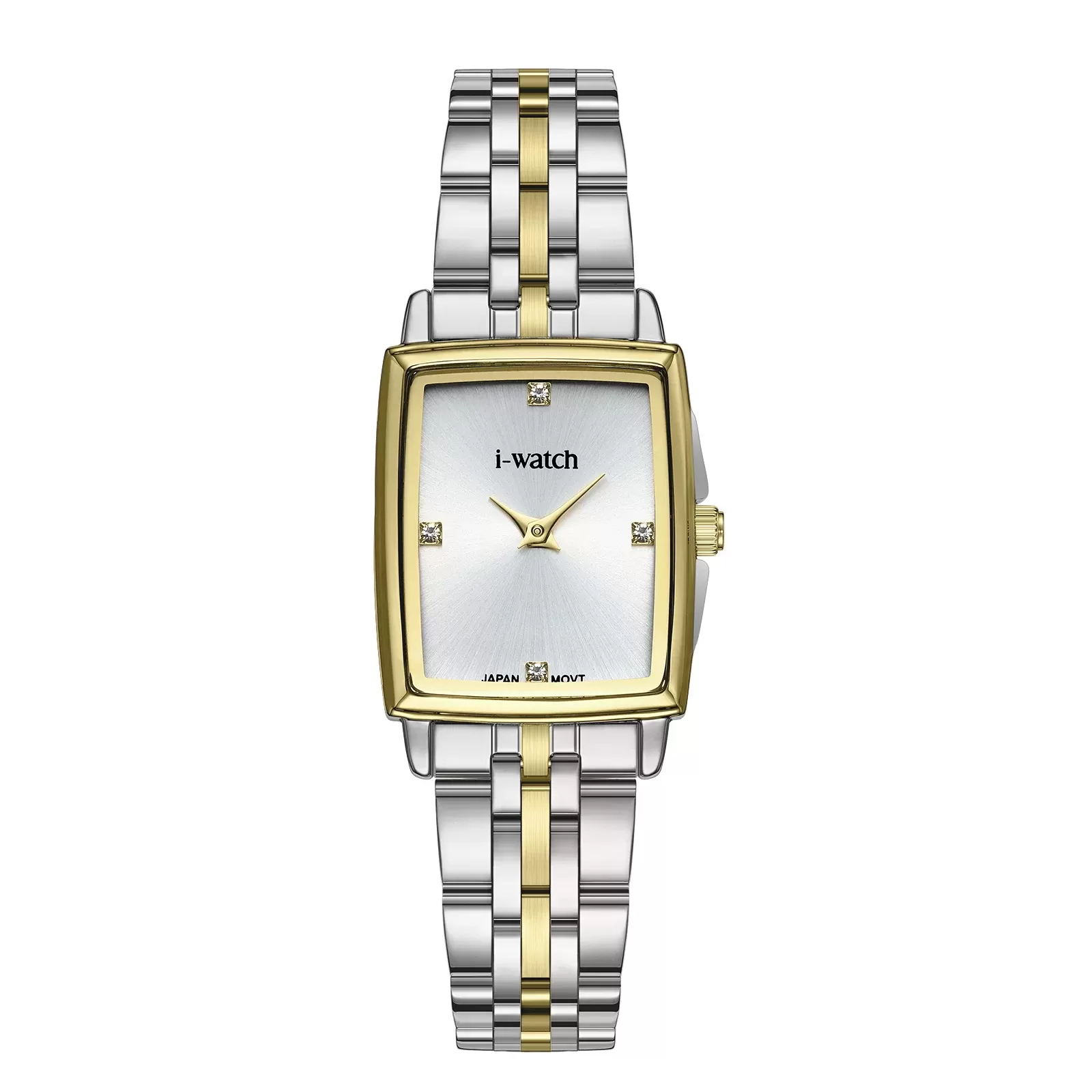 ساعت مچی زنانه iWatch مدل 190288L بند استیل طلایی