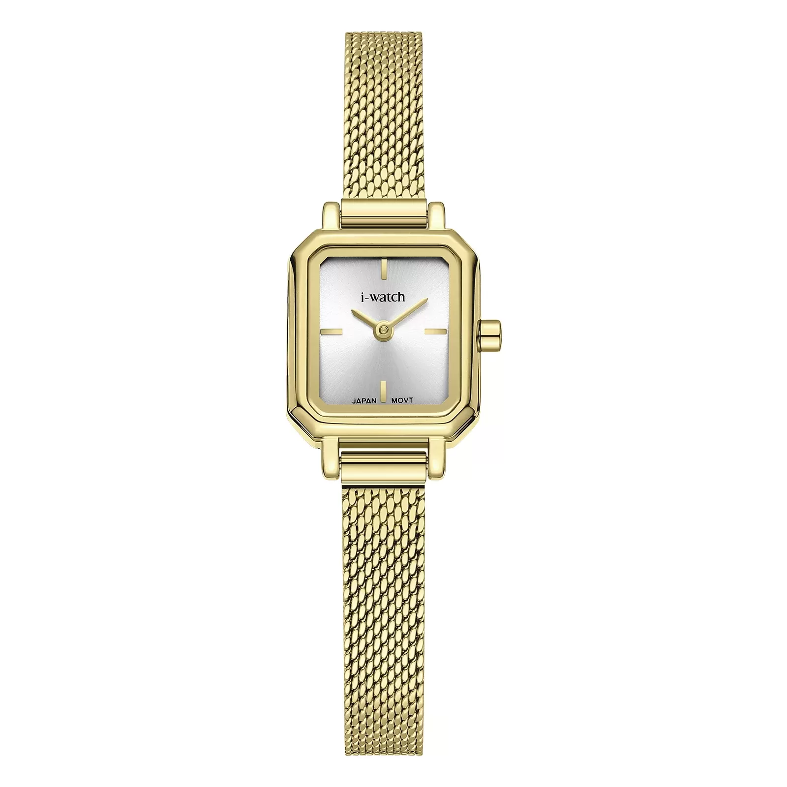ساعت مچی زنانه iWatch مدل 190337L بند استیل طلایی
