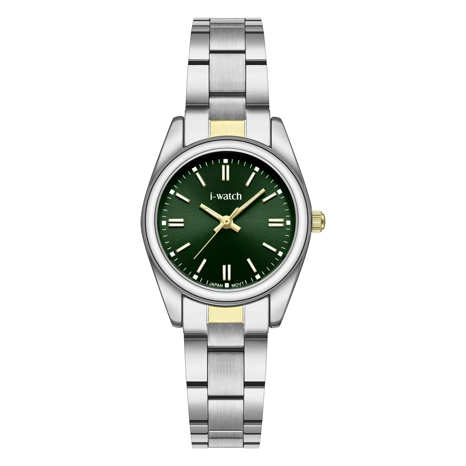 ساعت مچی زنانه iWatch مدل 190291L بند استیل طلایی