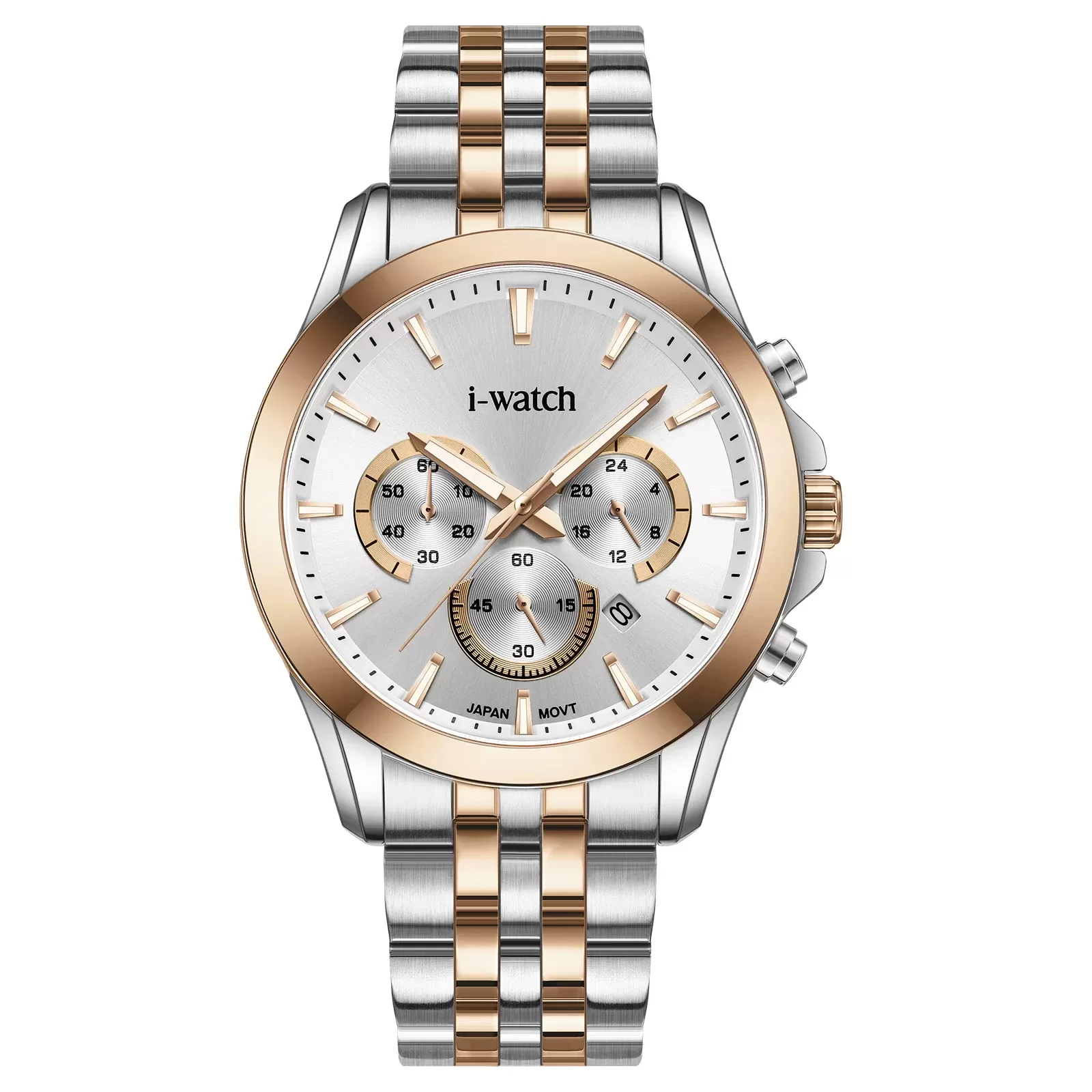 ساعت مچی برند iWatch مدل 190303M طلایی بند استیل