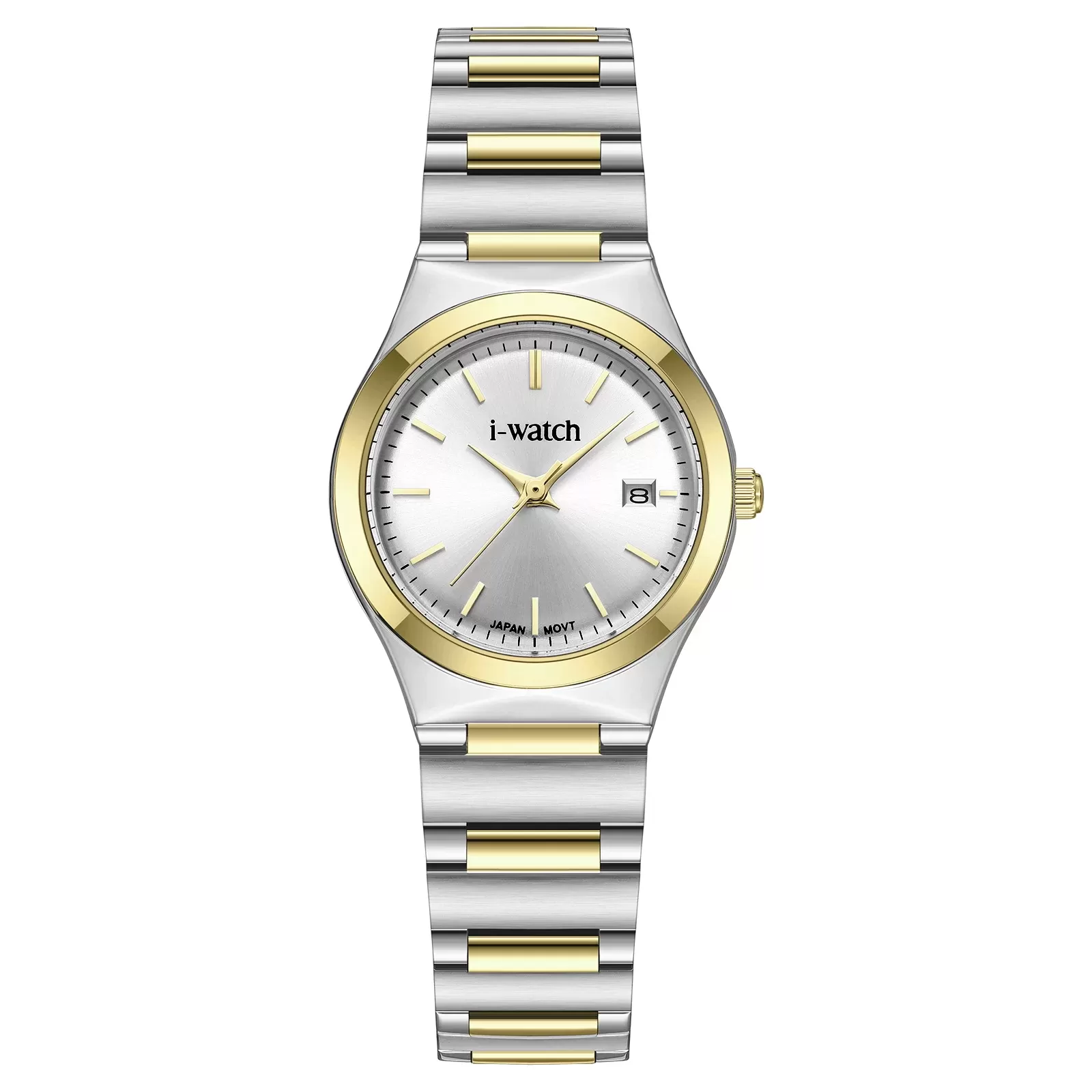 ساعت مچی iWatch مدل 190330L بند استیل طلایی