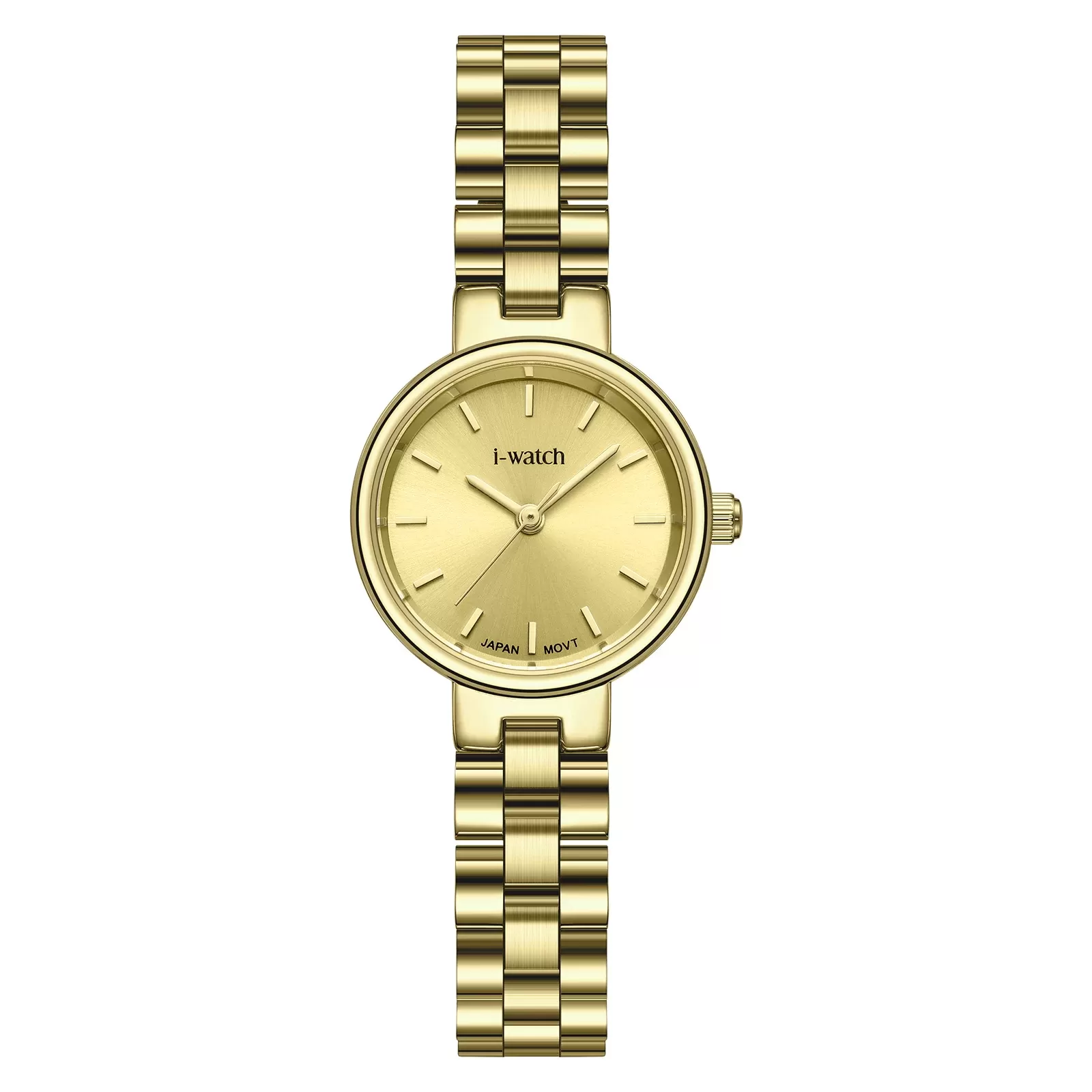 ساعت مچی زنانه iWatch مدل 190301L بند استیل طلایی