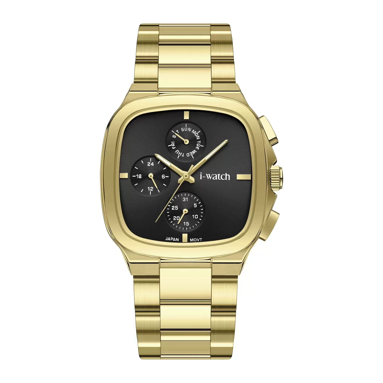 ساعت مچی iWatch مدل 190336M بند استیل طلایی