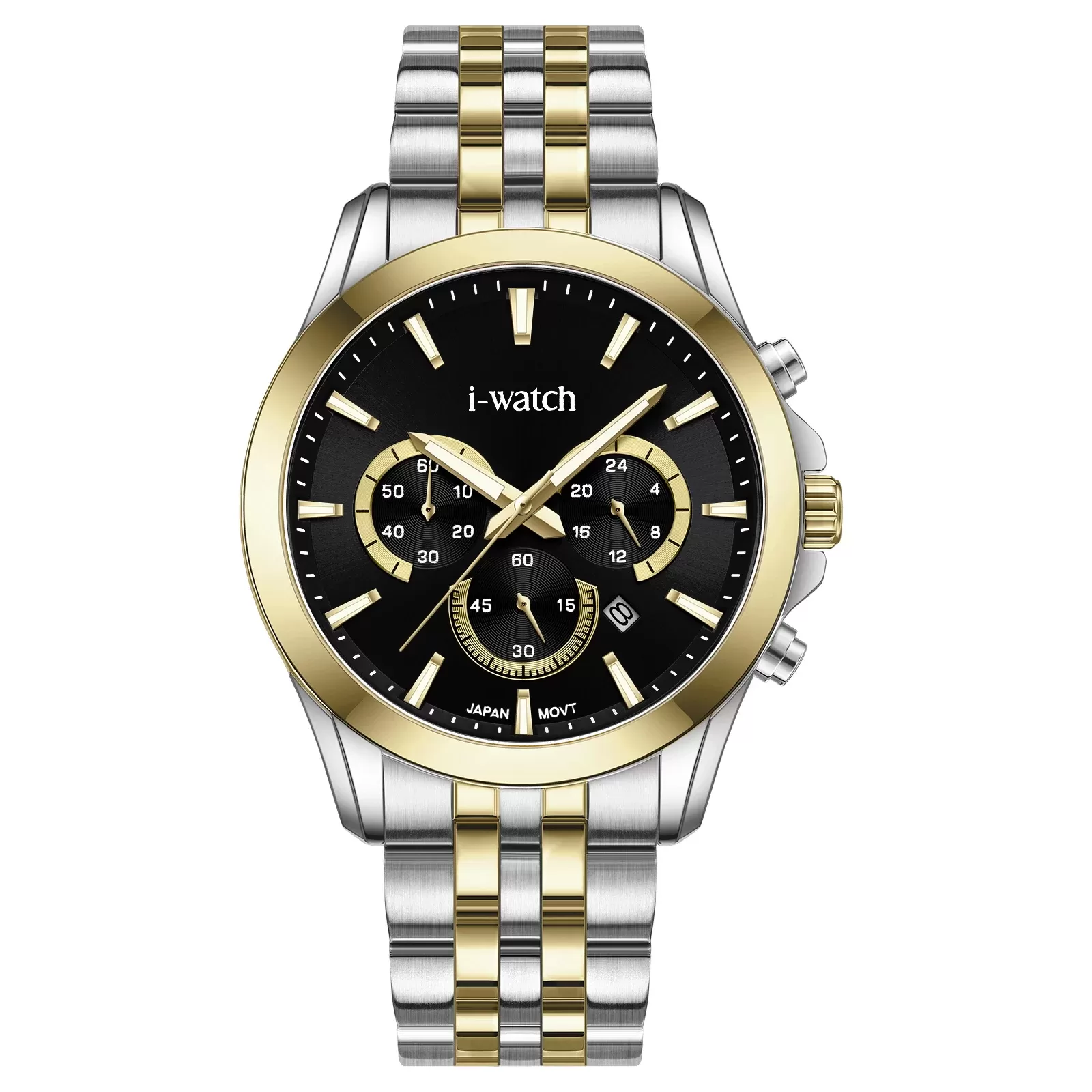 ساعت مچی برند iWatch مدل 190303M طلایی بند استیل