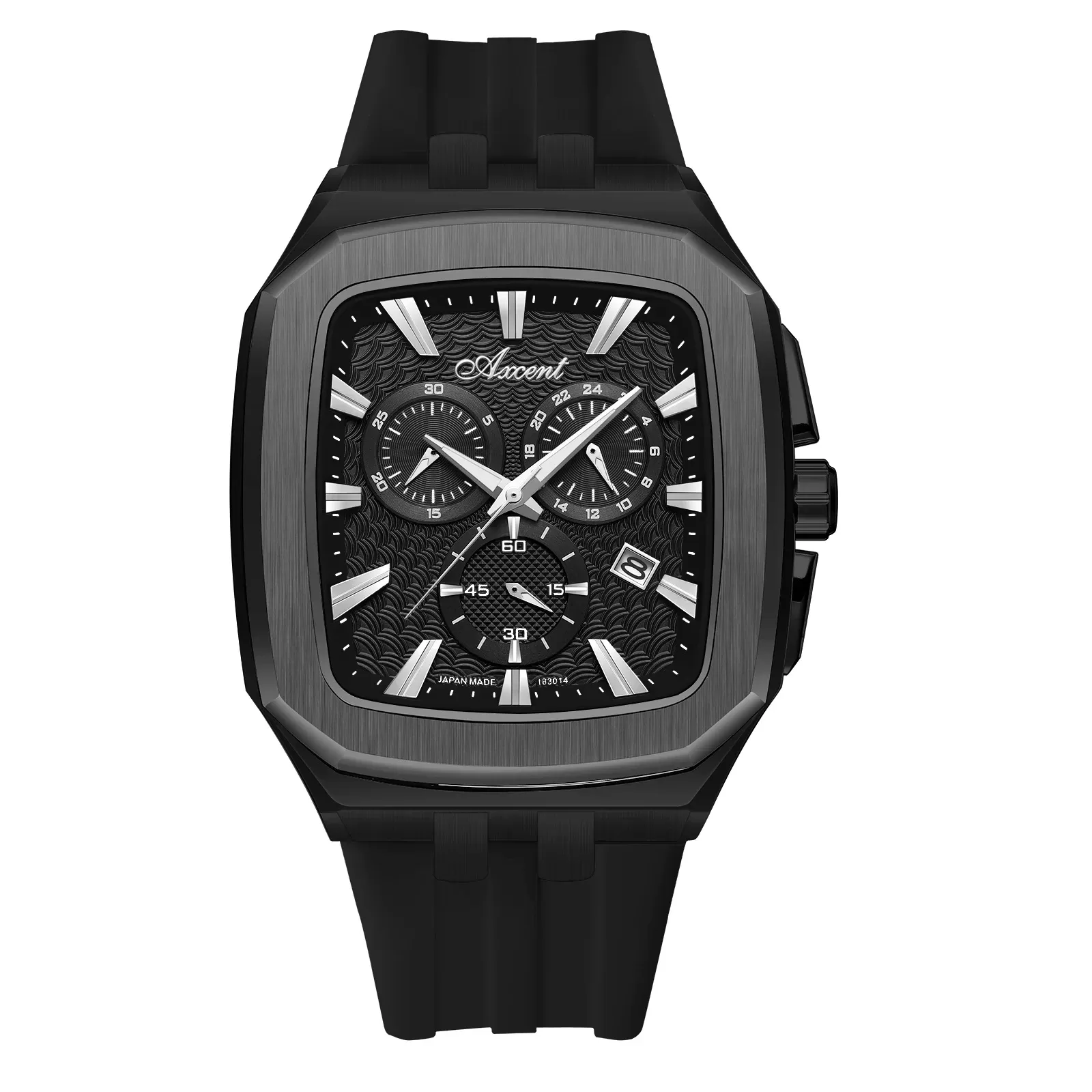 axent AX183014M_ — ساعت مچی برند اکسنت مدل AX183014M بند سیلیکونی آبی