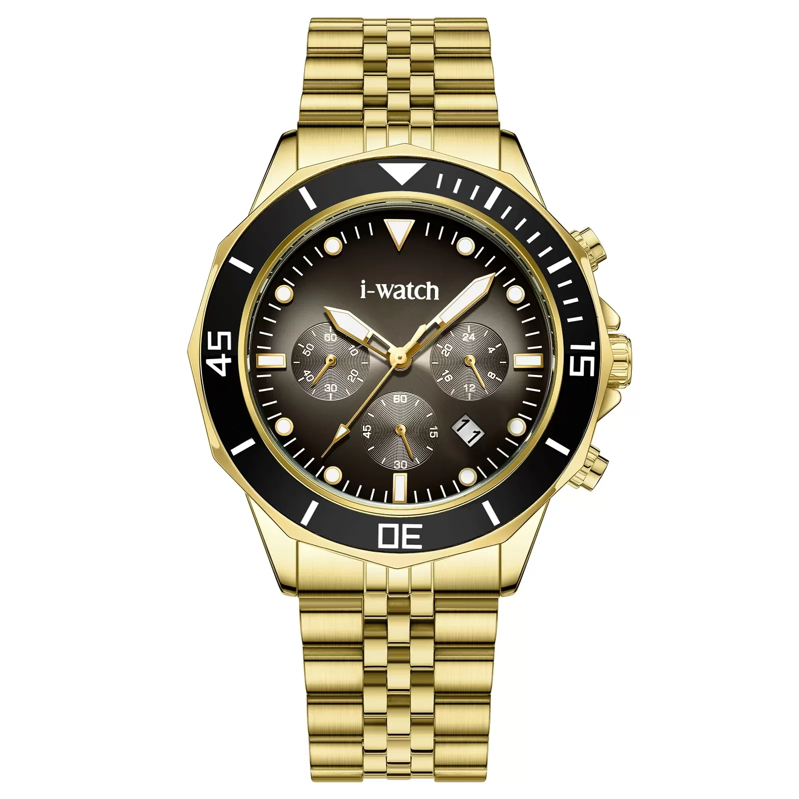 ساعت مچی مردانه iWatch مدل 190302M دو رنگ استیل