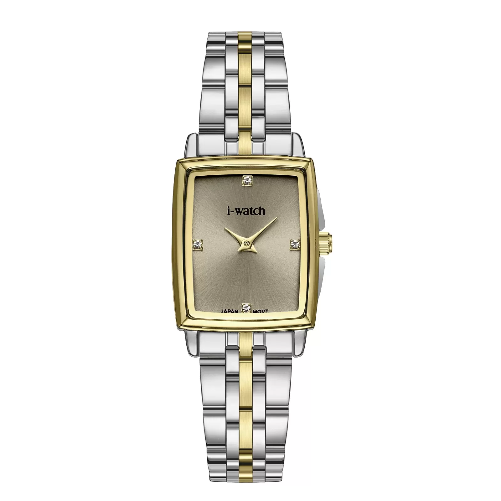 ساعت مچی زنانه iWatch مدل 190288L بند استیل طلایی