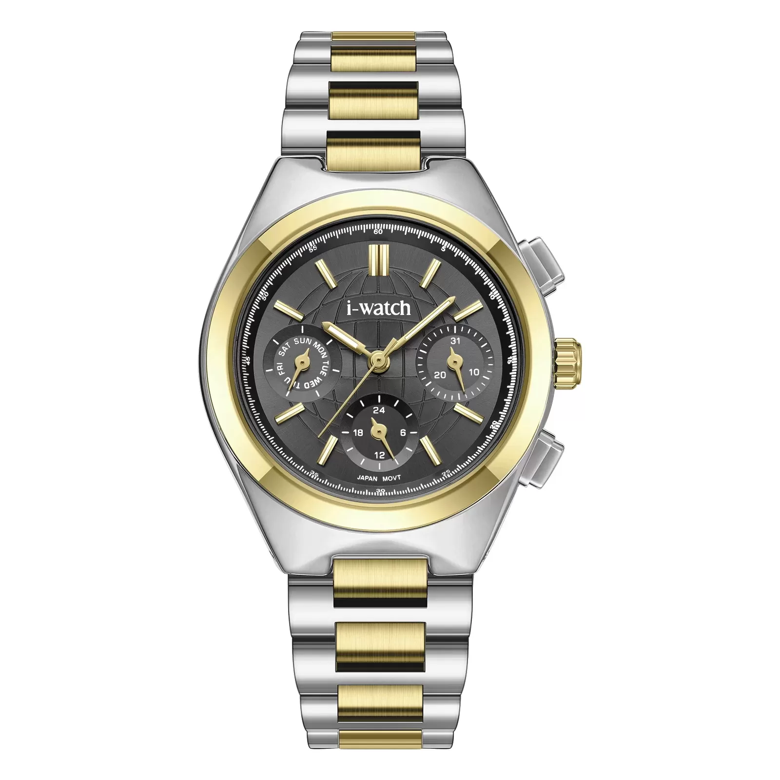 ساعت مچی iWatch مدل 190328L طلایی بند استیل