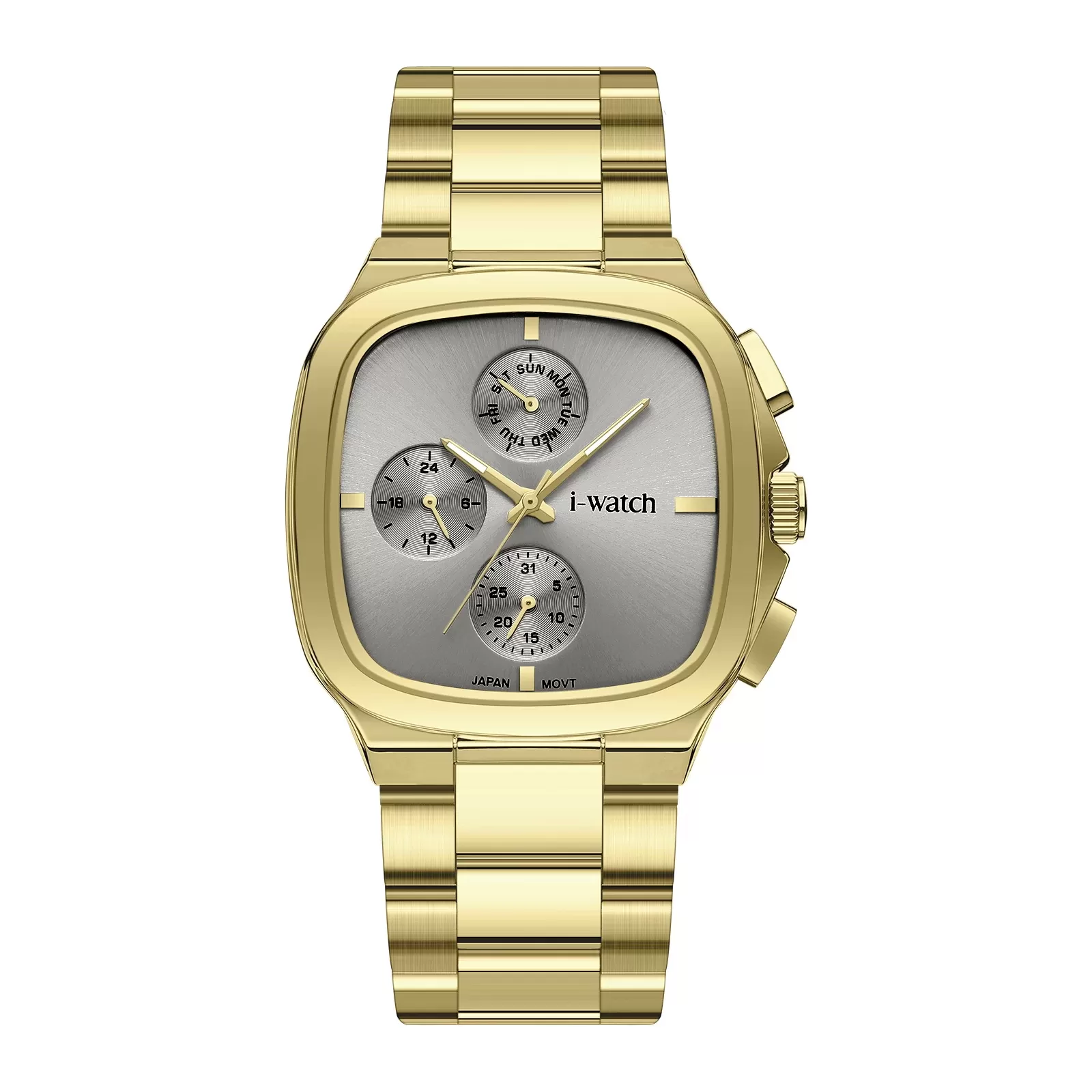 ساعت مچی iWatch مدل 190336M بند استیل طلایی