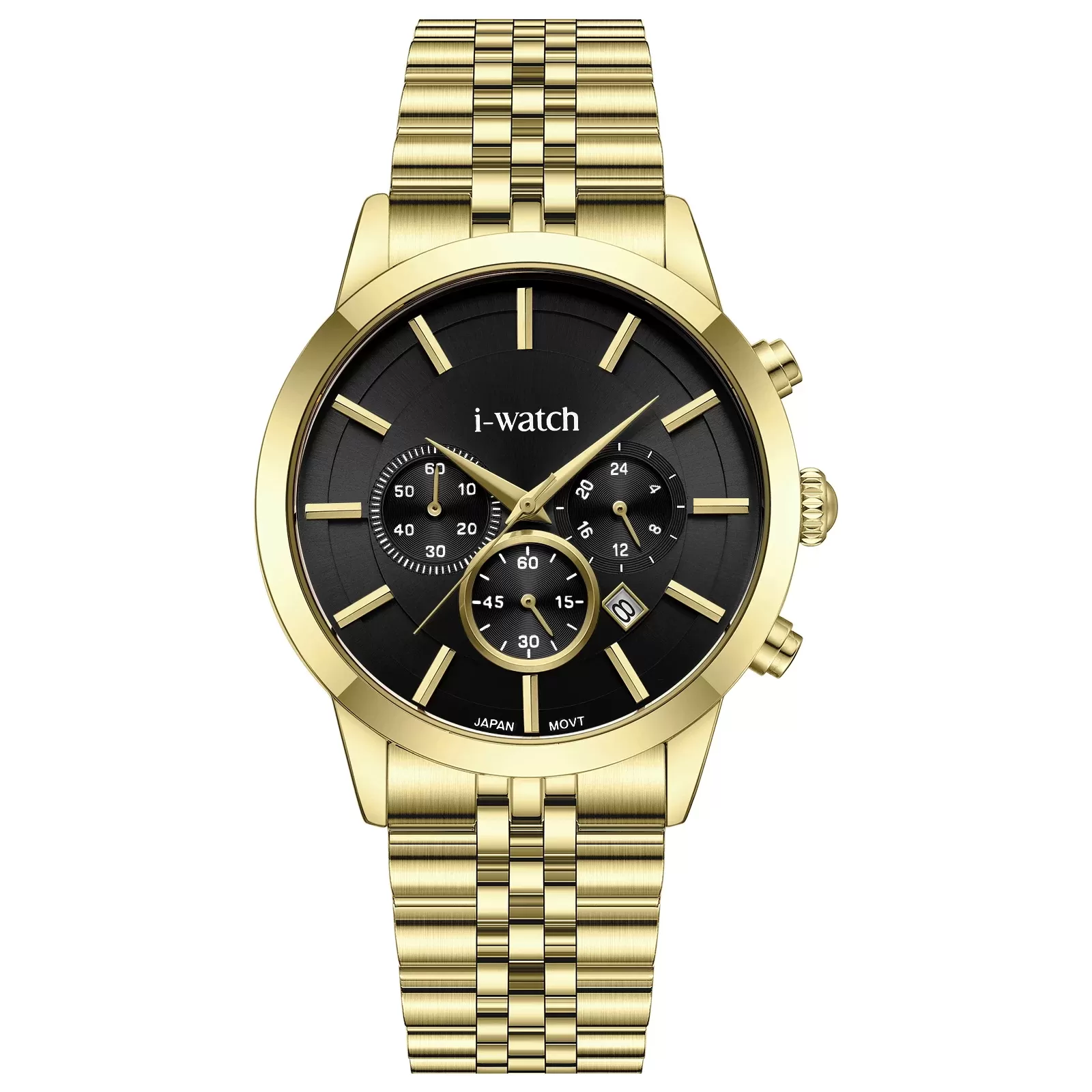 ساعت مچی iWatch مدل 190307M بند استیل طلایی