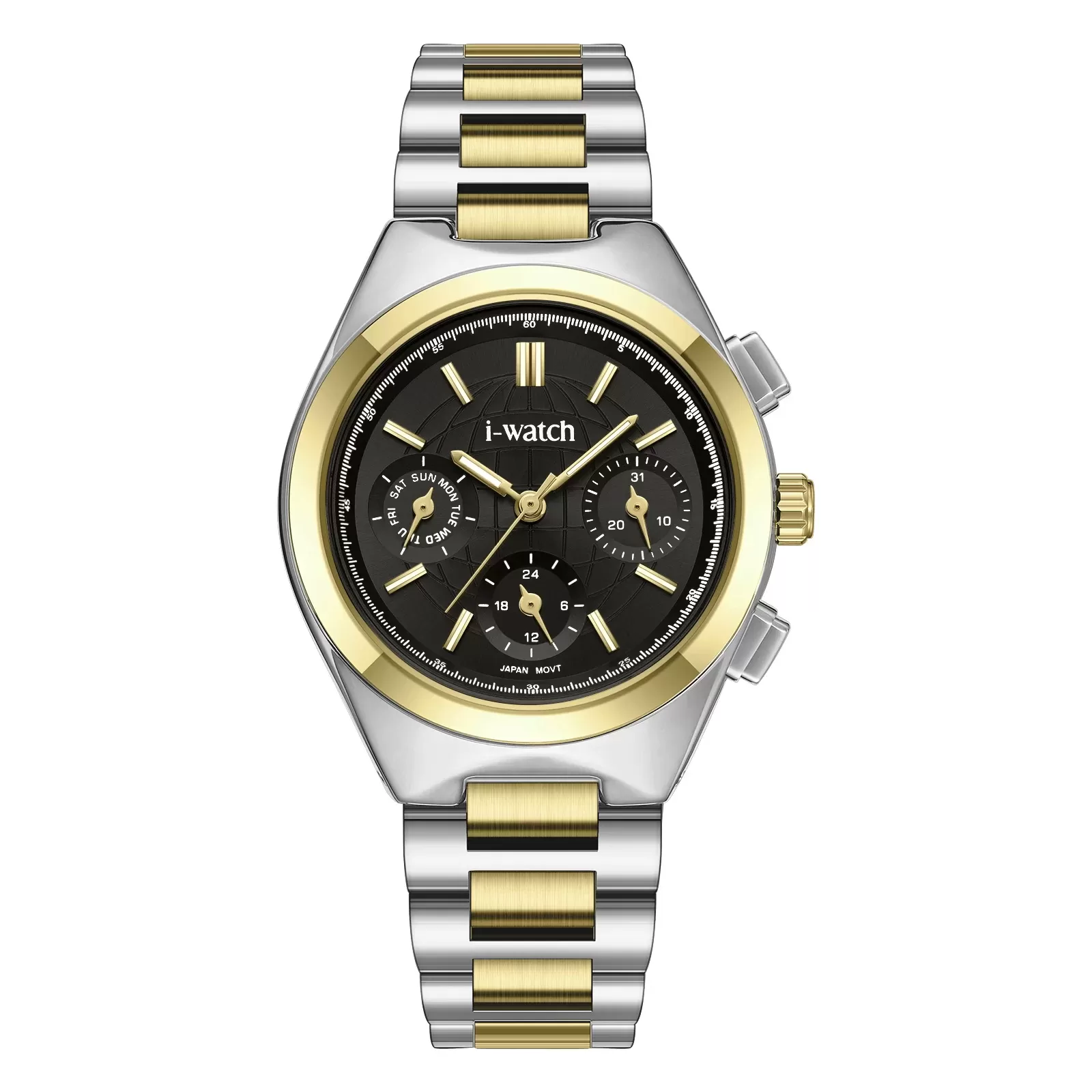 ساعت مچی iWatch مدل 190328L طلایی بند استیل